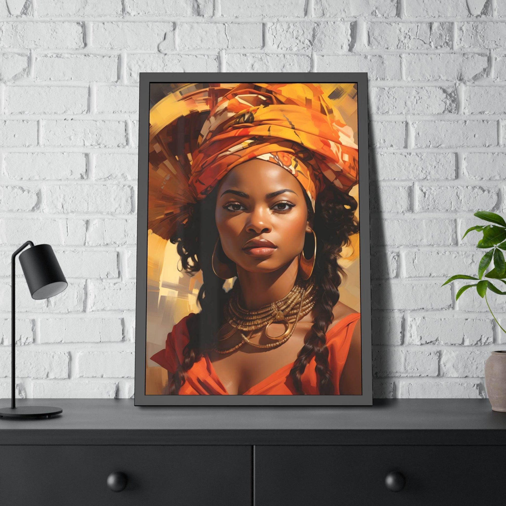 African Woman Framed Paper Posters - Giftsmojo
