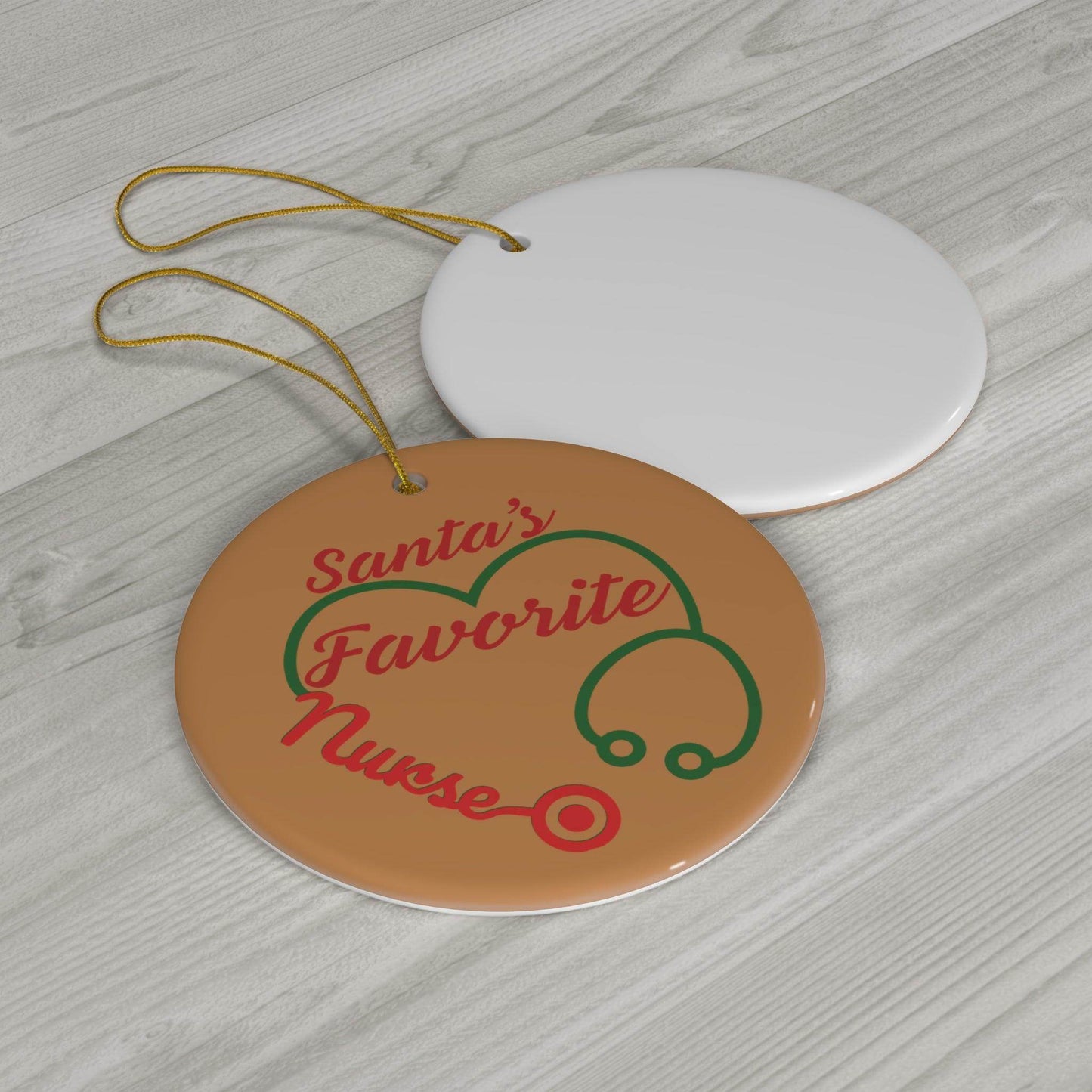 Santa's Favorite Nurse Christmas Ornament Nurse Ornament Nurse Christmas Tree Ornament Nurse Care Ornament Nurses Ornament Occupation Job - Giftsmojo