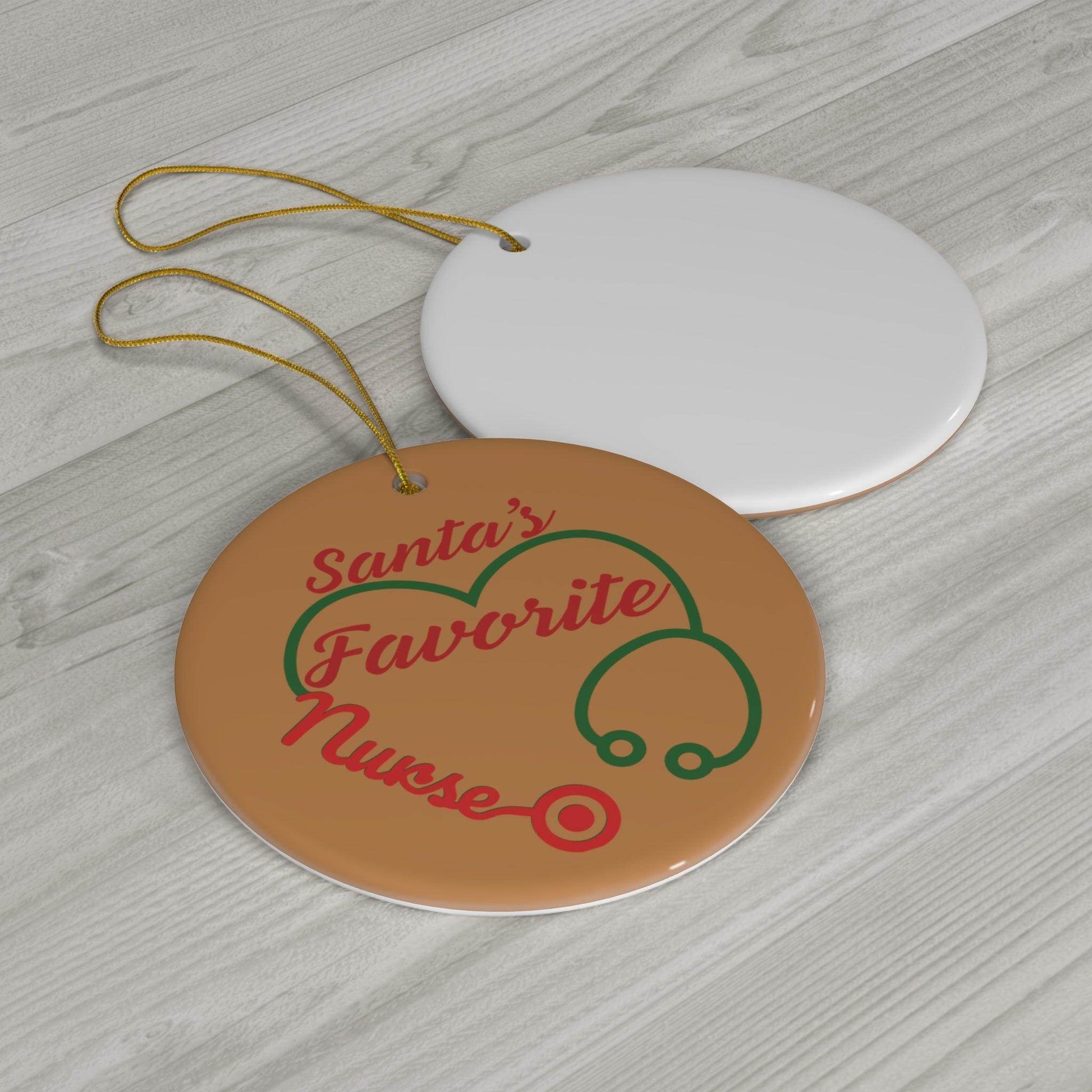 Santa's Favorite Nurse Christmas Ornament Nurse Ornament Nurse Christmas Tree Ornament Nurse Care Ornament Nurses Ornament Occupation Job - Giftsmojo