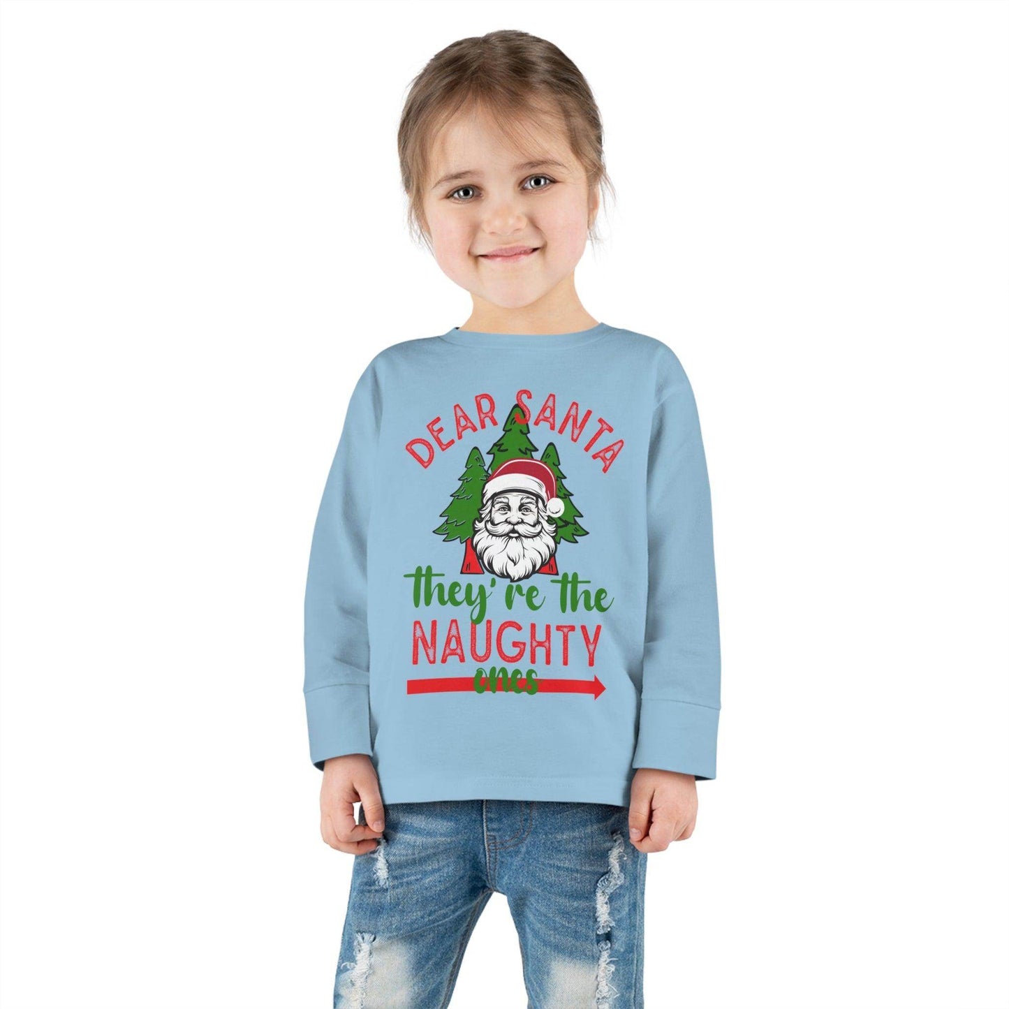 Kids Dear Santa They're The Naughty Ones Shirt For Christmas Shirt for Kids Christmas Outfit for Kids Santa Shirt - Giftsmojo