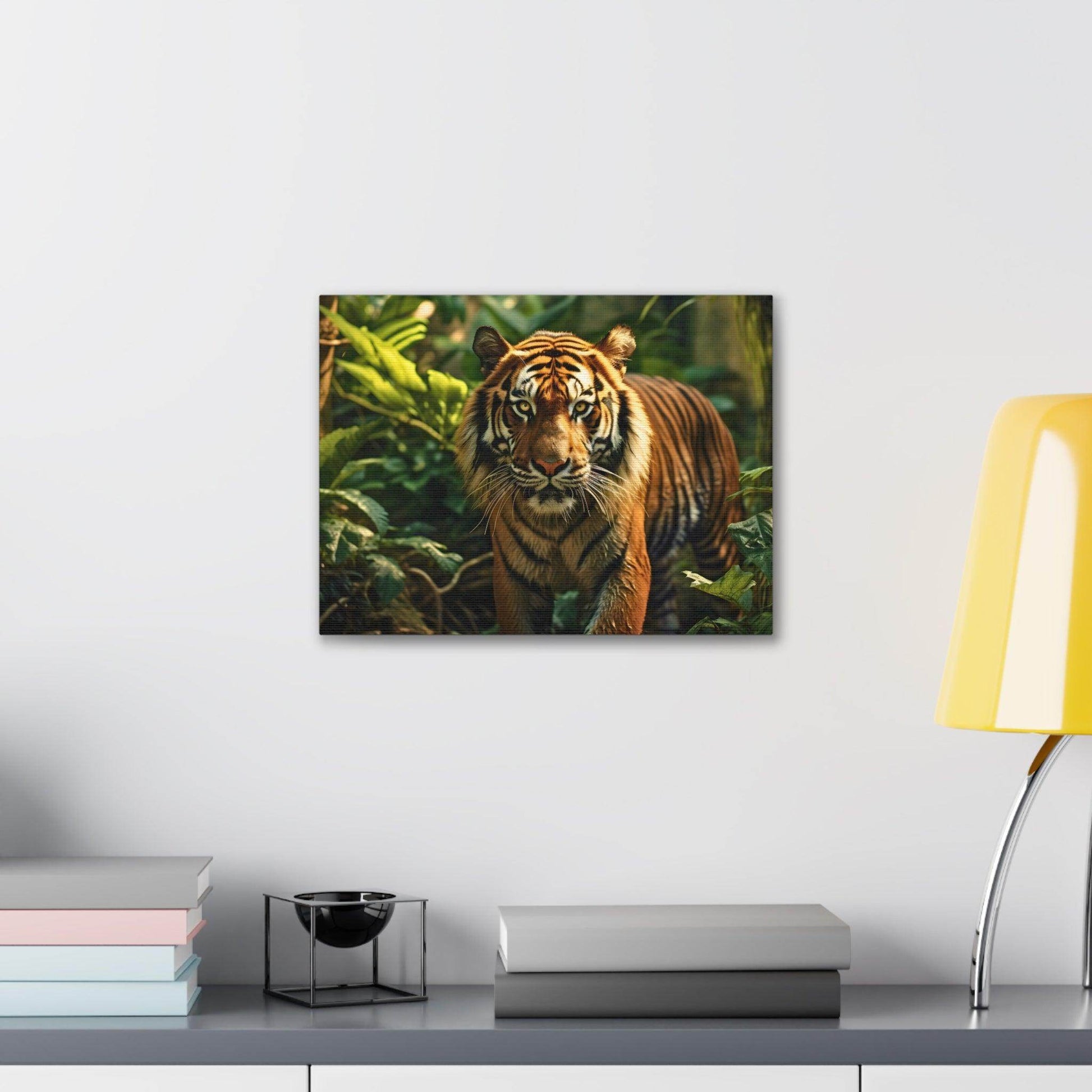 Tiger In Nature Art Canvas Gallery Wraps Tiger Print Large Canvas Art Animal Wall Art minimalist Wall Art Lover Gift - Giftsmojo
