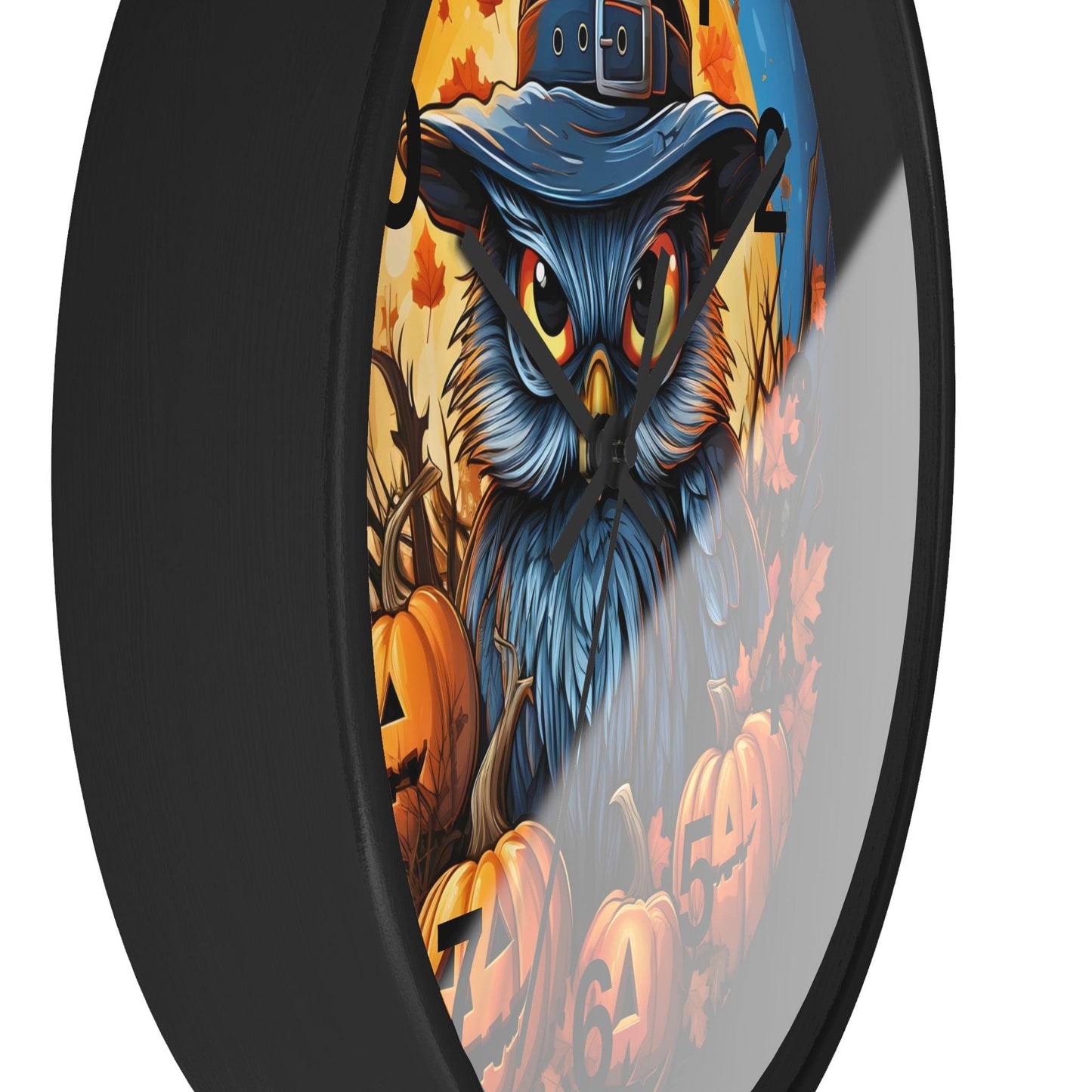 Happy HALLOTHANKSMAS Wall Clock Halloween Wall Clocks Thanksgiving Clock Fall Clock Halloween Decor