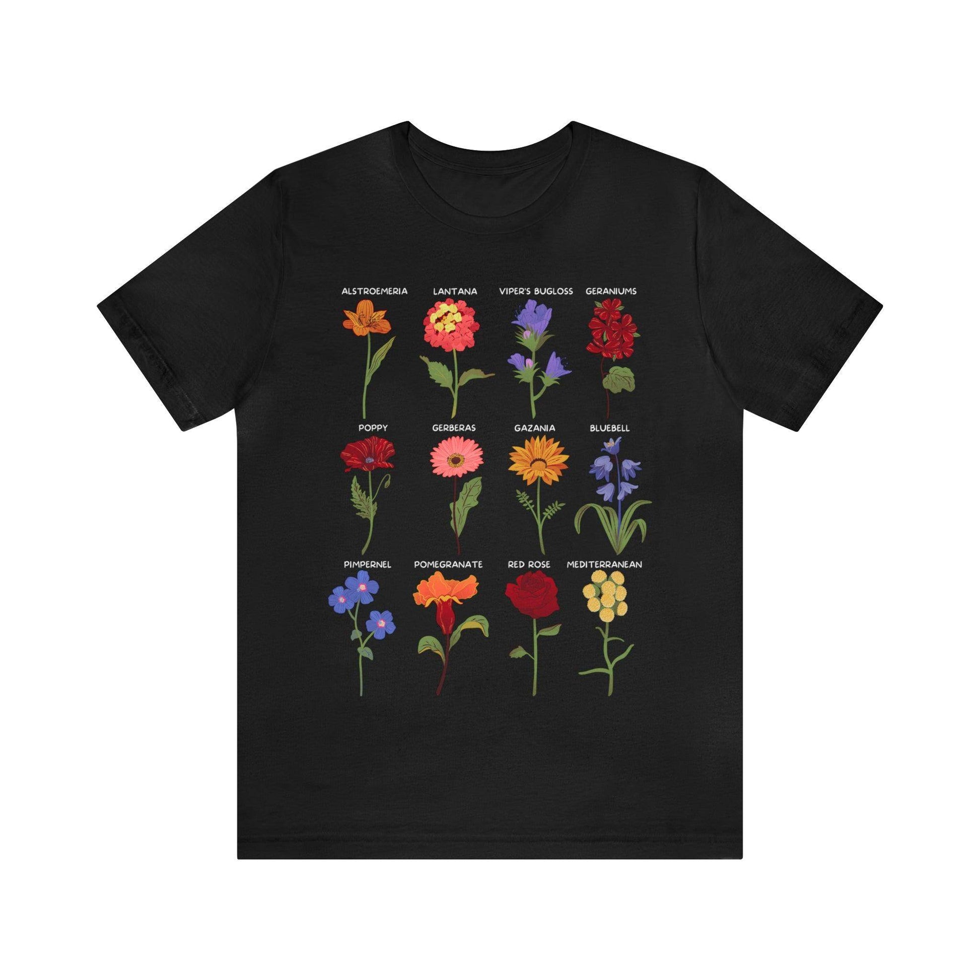 Wildflower Tshirt, Flower Shirt, Types of Flowers Shirt, Floral Tshirt, Gift for Women, Ladies Shirts Best Friend Gift, Plant Mom Nature Tee - Giftsmojo