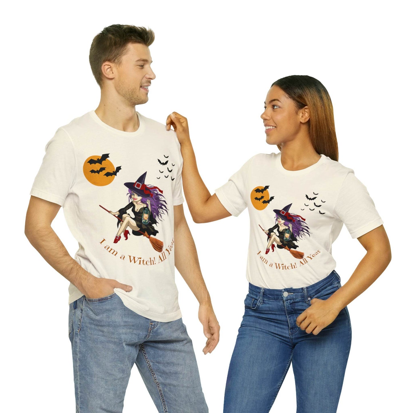 I am a witch All year Halloween Shirt,Vintage Witch Shirts Funny Witch Shirt Halloween Clothes Halloween Vibes Halloween Retro Halloween Outfit - Giftsmojo