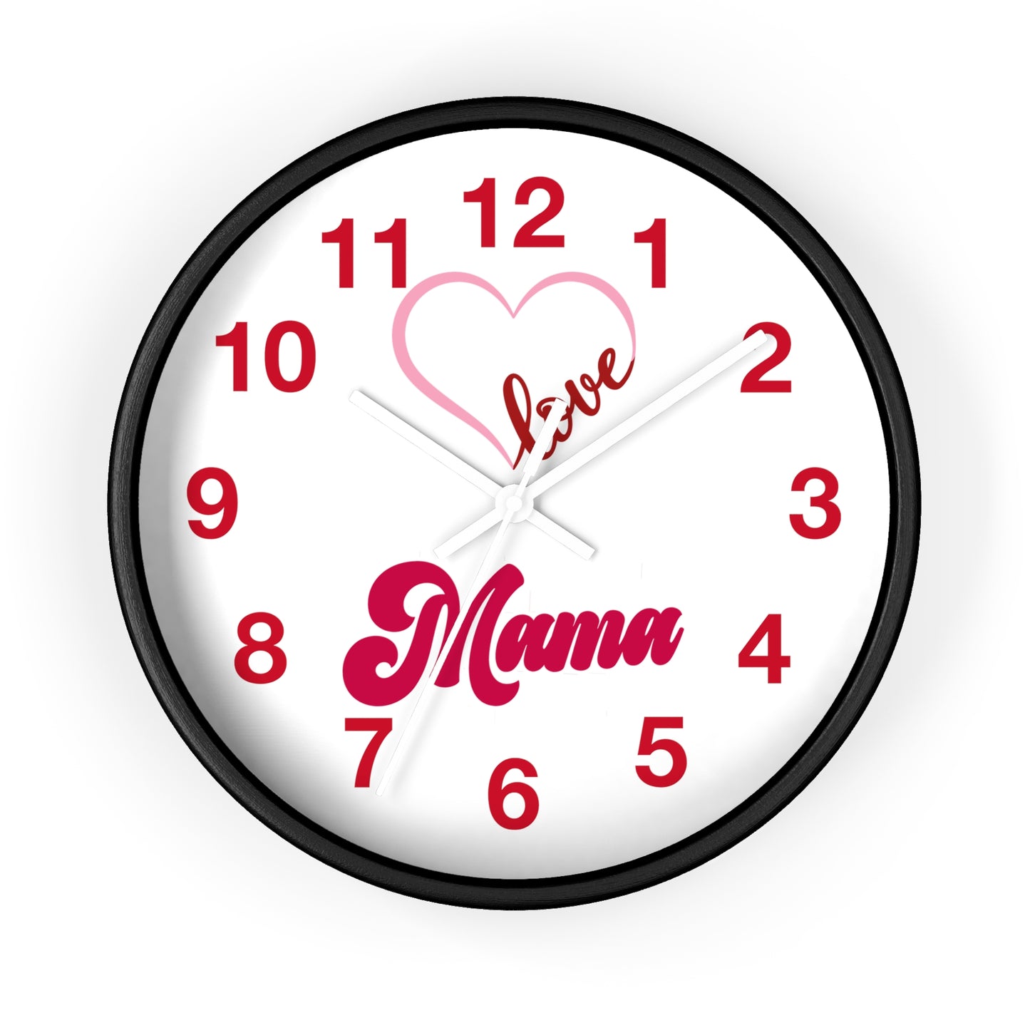 Heart Mama Wall Clock - Mother's Day Gift, Mom Birthday Gift, Nursery Decor