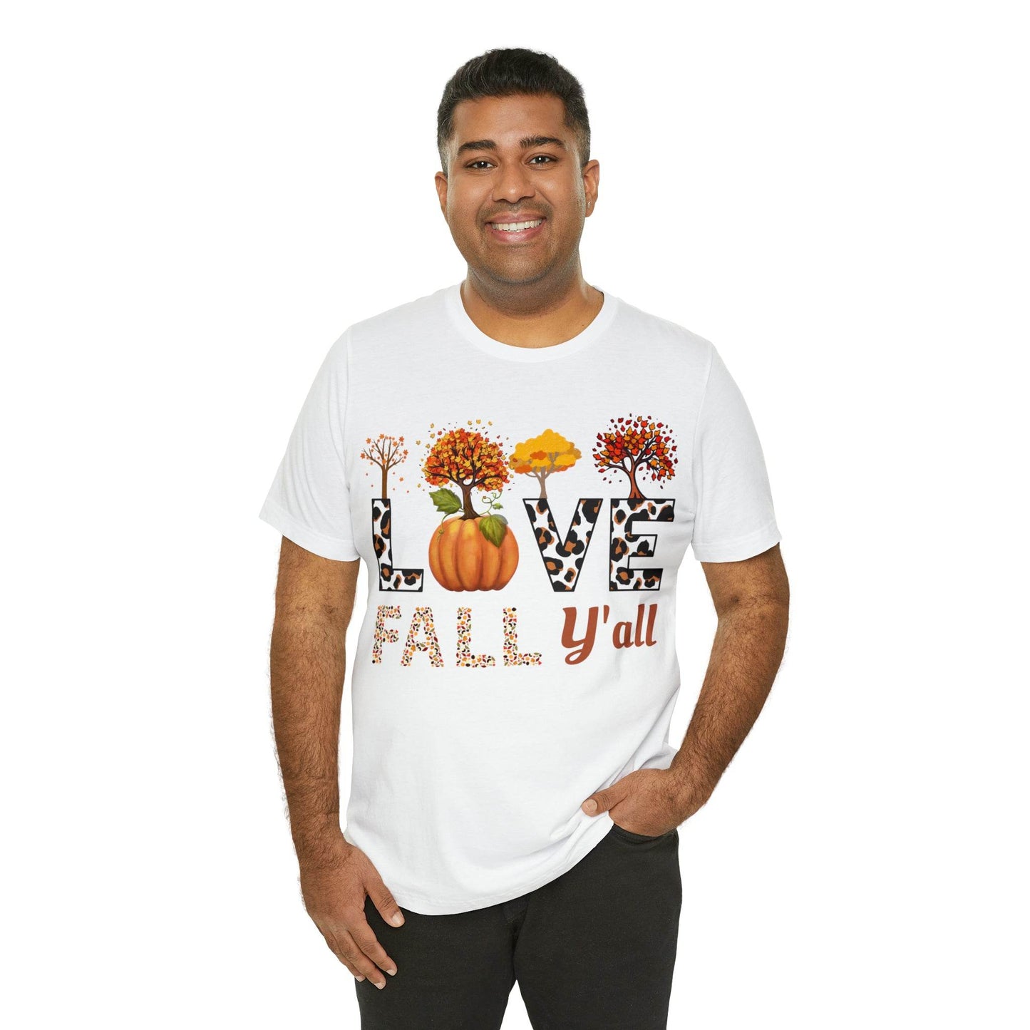 Leopard Print Love Fall Y'all, Fall shirt, Fall lover gift - Giftsmojo