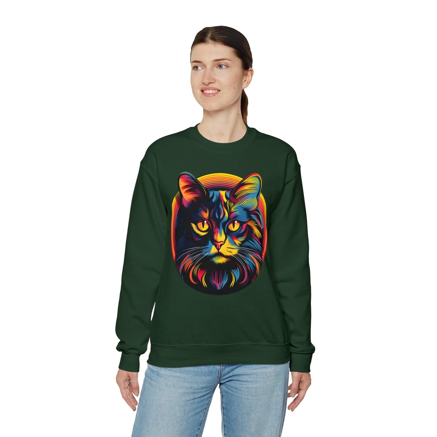 Vintage Cat Lover Sweater Retro Cat Sweatshirt Animal Lover Gift Cat Mom Gift Cat Lover Gift Cat Mom Sweatshirt Cat Crewneck Sweatshirt - Giftsmojo