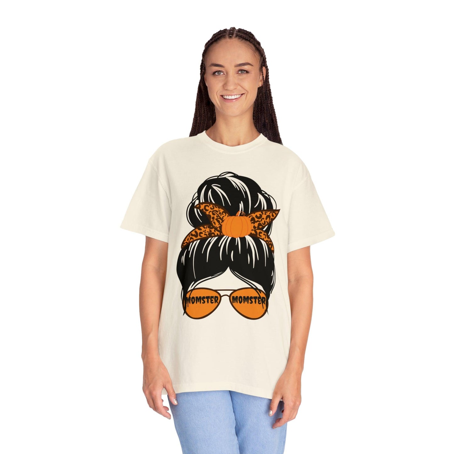 Leopard Print Retro Halloween Tshirt, Momster Shirt, Vintage Shirt Halloween Shirt Comfort color - Giftsmojo