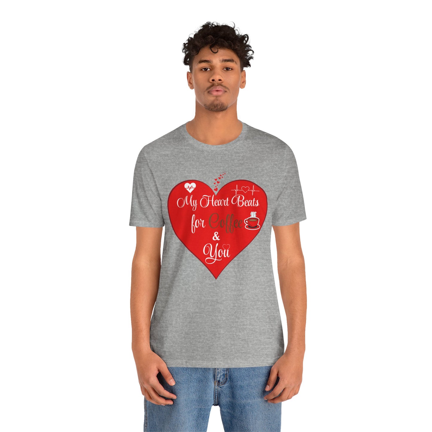 Coffee Lover Unisex Tee - My Heart Beats Design