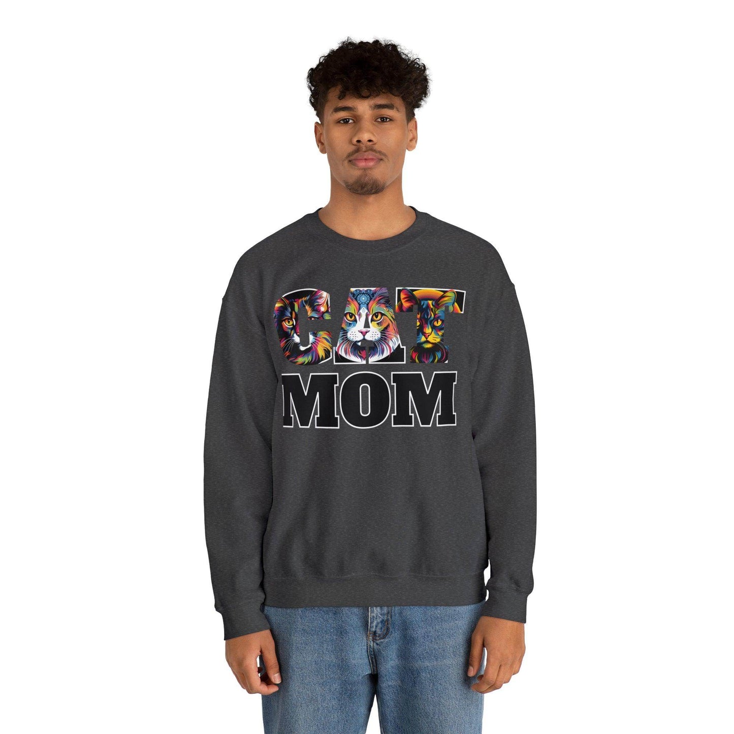 Cat Mom Sweatshirt Cat Sweatshirt Cat Crewneck Sweatshirt Cat Mom Gift Cat Lover Gift Cat Mama Shirt Cat Lover Sweater Animal Lover Gift - Giftsmojo