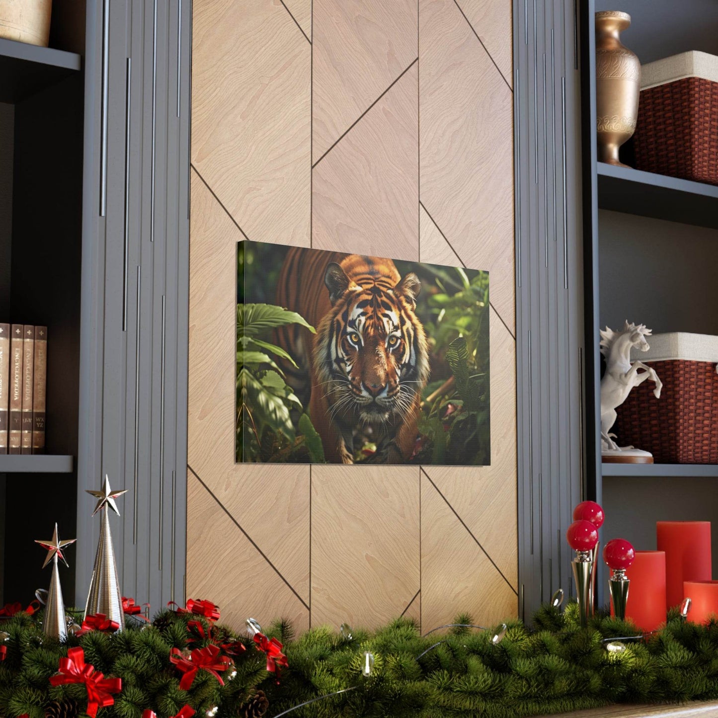 Tiger In Nature Art Canvas Gallery Wraps Tiger Print Large Canvas Art Animal Wall Art minimalist Wall Art Lover Gift - Giftsmojo