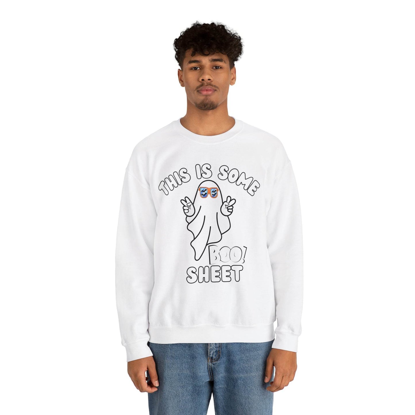 This Is Some Boo Sheet Ghost Sweatshirt Cute Ghost Sweatshirt Boo Ghost Sweatshirt Gift Shirt Funny Halloween Shirt Spooky Season Shirt - Giftsmojo