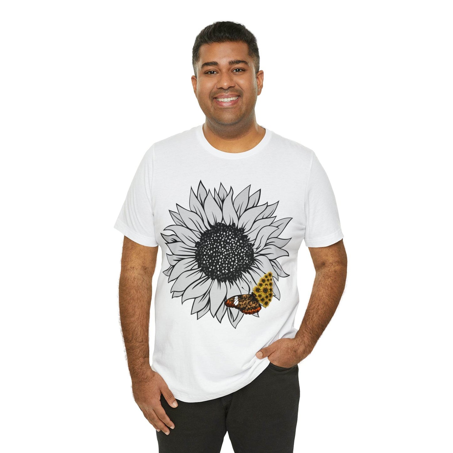 Flower Shirt, Sunflower Shirt, Floral Tee Shirt, Garden Shirt, Womens Fall Summer Shirt Sunshine Tee, Gift for Gardener, Nature love shirt - Giftsmojo