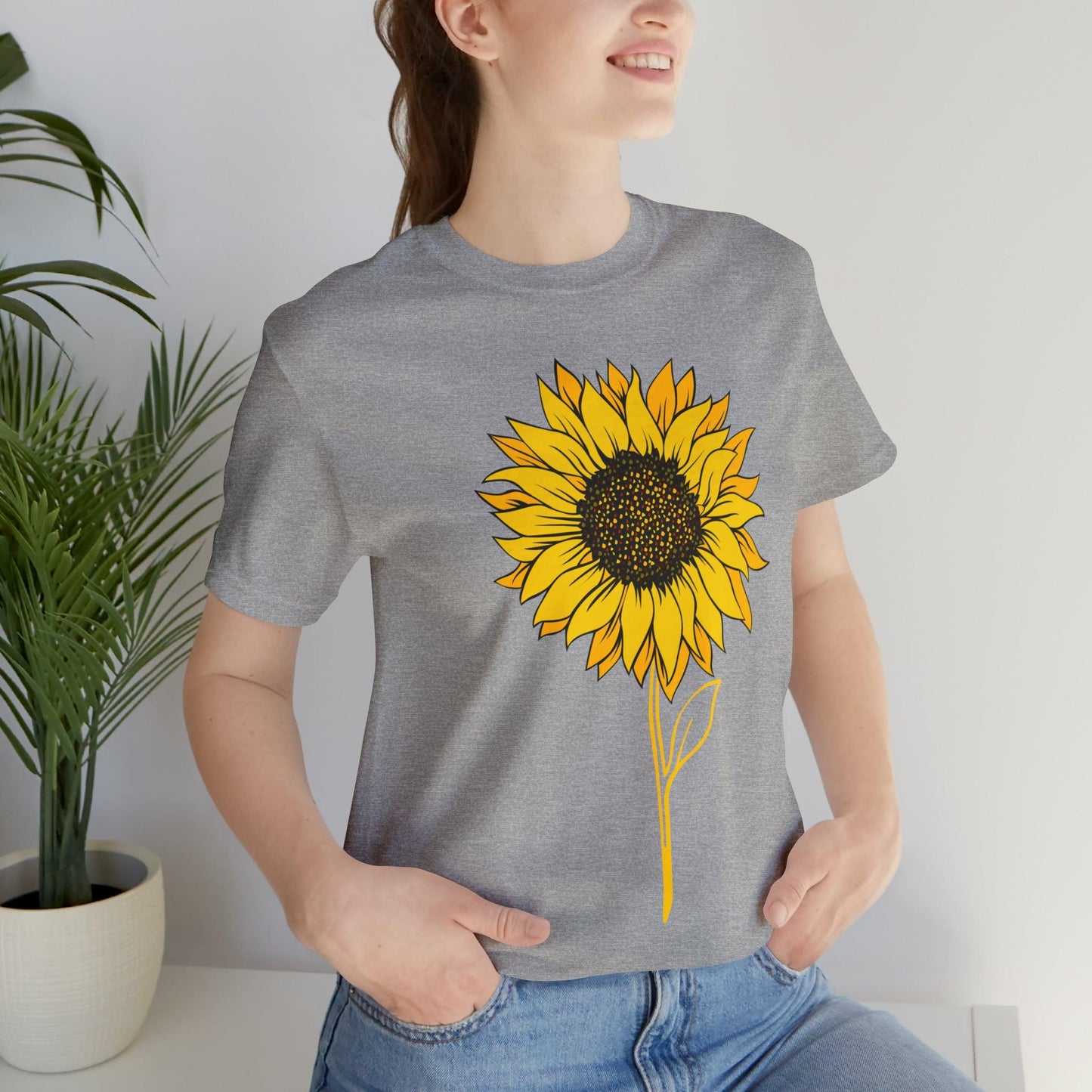 Sunflower Shirt, Floral Tee Shirt, Flower Shirt, Garden Shirt, Womens Fall Summer Shirt Sunshine Tee, Gift for Gardener, Nature love T shirt