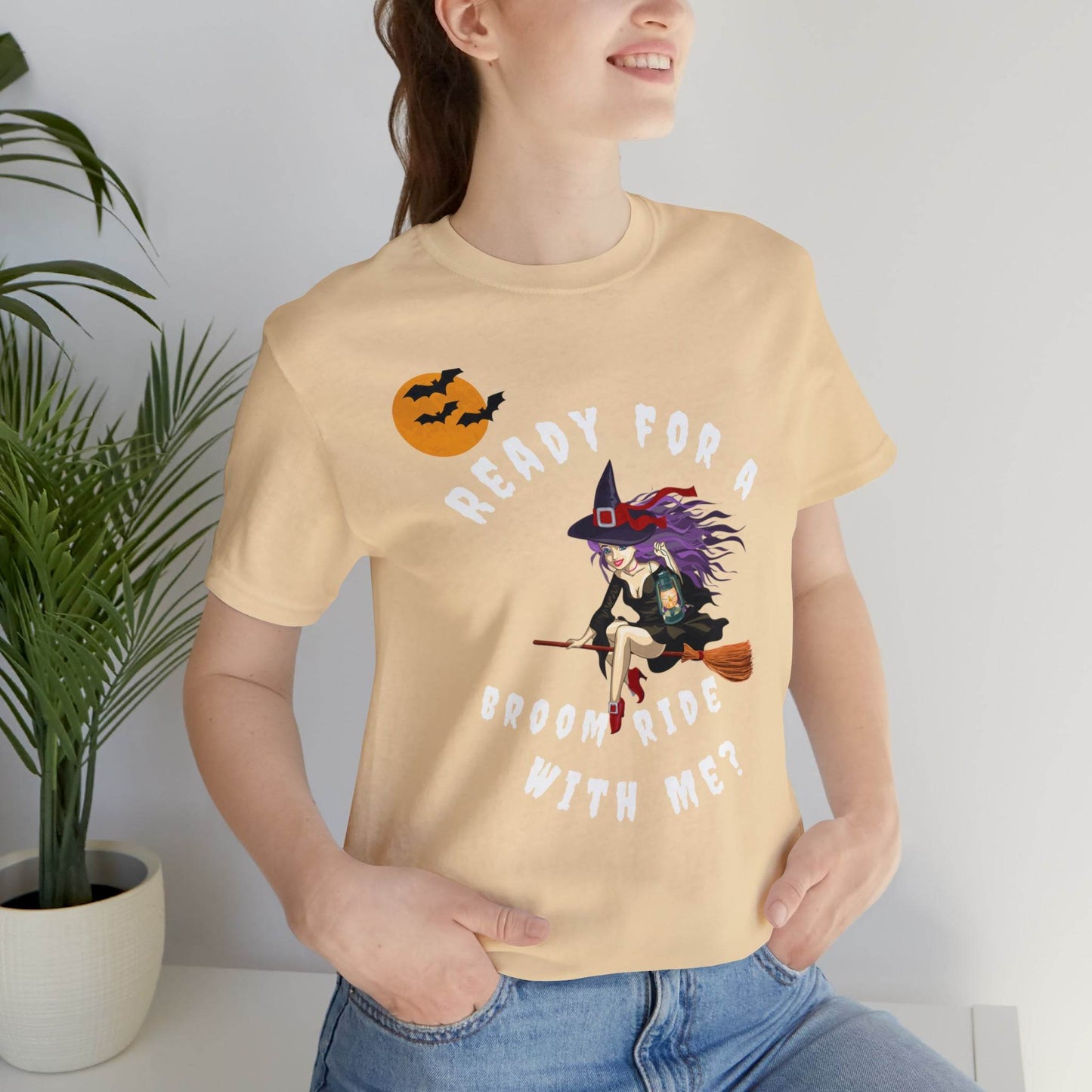 Ready for a Broom Ride with Me Halloween shirt, Witch shirt, Halloween tshirt, Halloween outfit, Work Halloween Costume - Giftsmojo