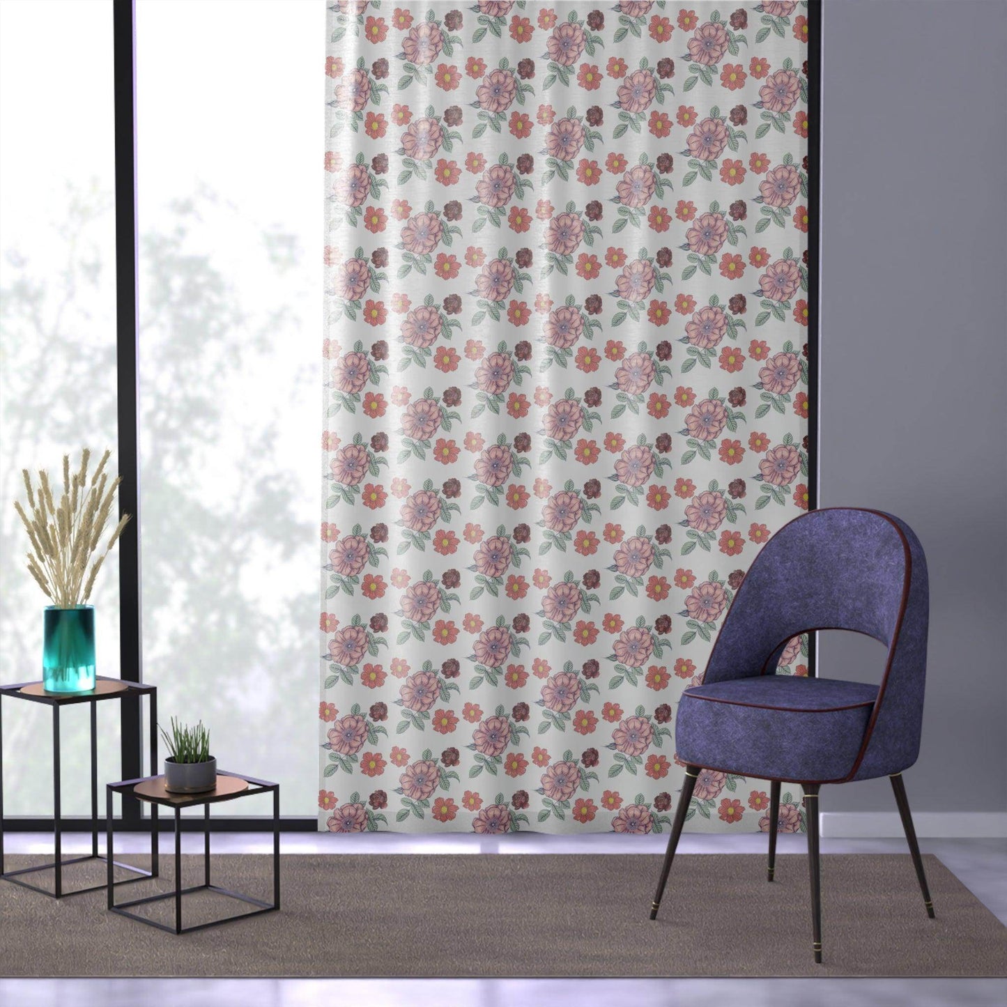 Window treatment, farmhouse curtain window valence modern curtain vintage curtain, Floral curtain Boho curtain, Window curtain valence - Giftsmojo