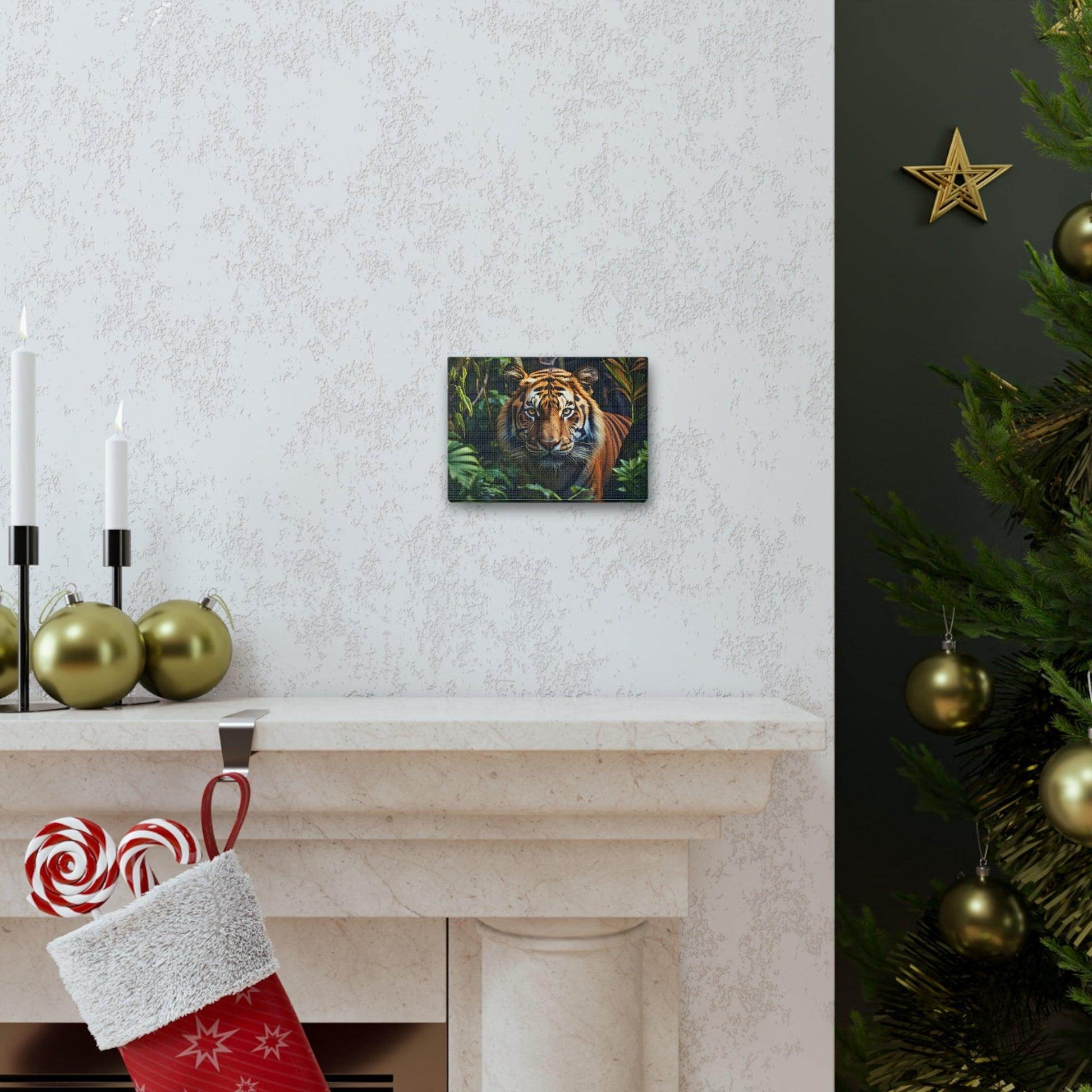 Tiger In Nature Art Canvas Gallery Wraps Tiger Print Large Canvas Art Animal Wall Art minimalist Wall Art Lover Gift - Giftsmojo