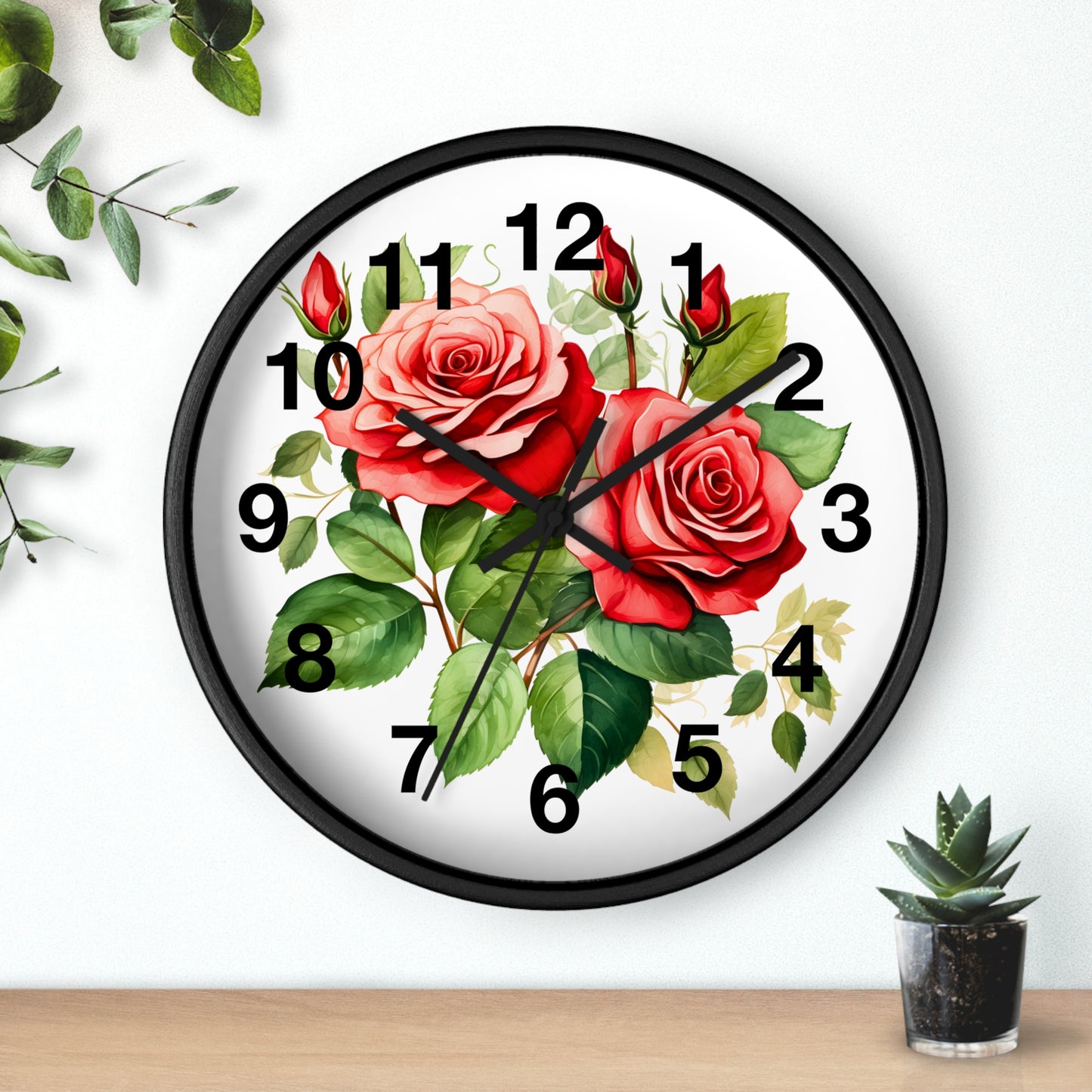 Wall Clock Floral Wall Clock Kids Room Home Decor New Home Gift House Warming Gift