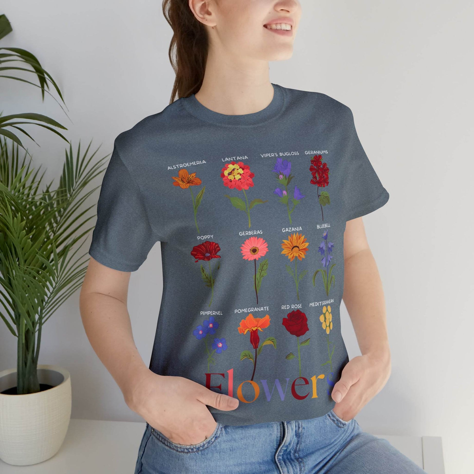 Wildflower Tshirt, Flower Shirt, Types of Flowers Shirt, Floral Tshirt, Gift for Women, Ladies Shirts Best Friend Gift, Plant Mom Nature - Giftsmojo