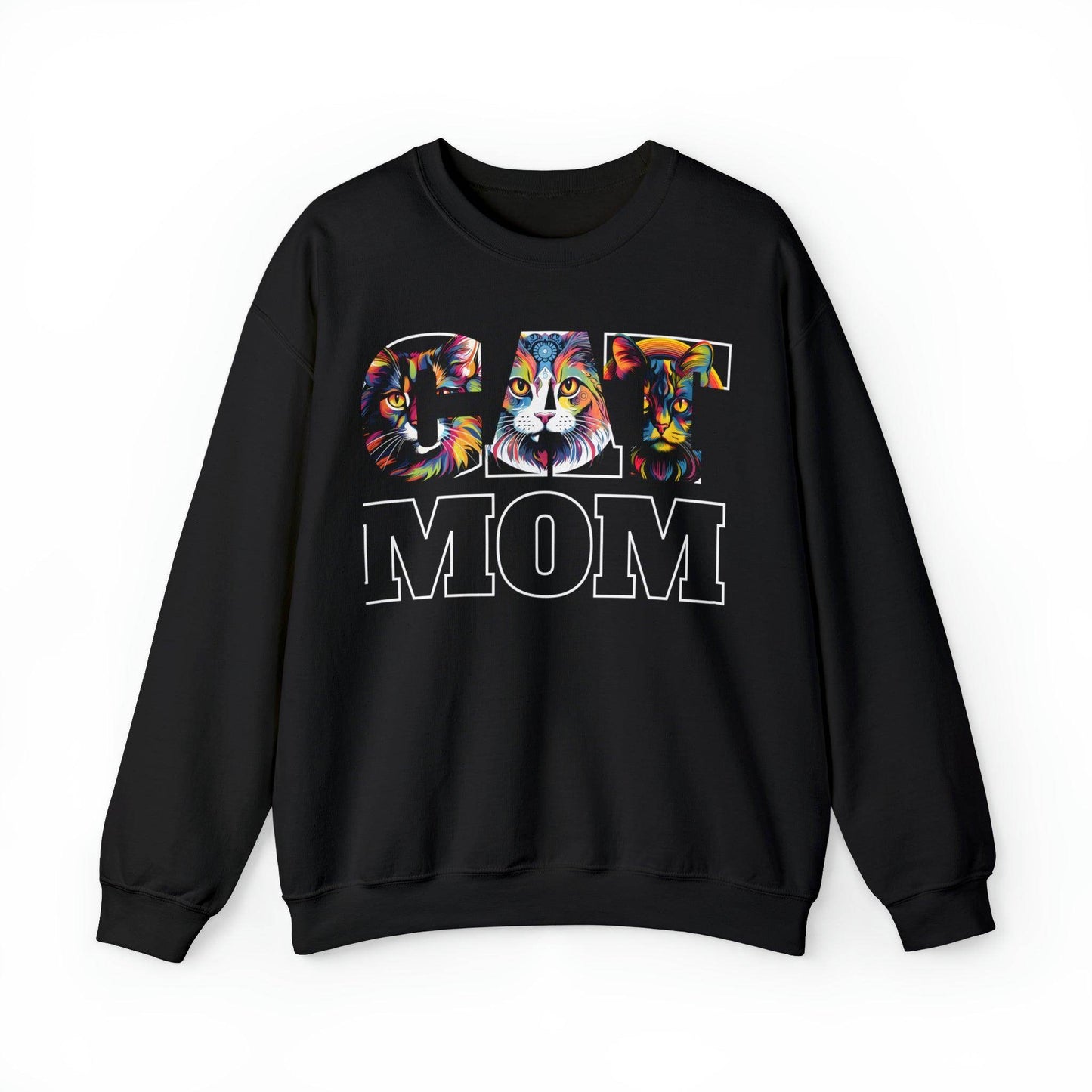 Cat Mom Sweatshirt Cat Sweatshirt Cat Crewneck Sweatshirt Cat Mom Gift Cat Lover Gift Cat Mama Shirt Cat Lover Sweater Animal Lover Gift - Giftsmojo