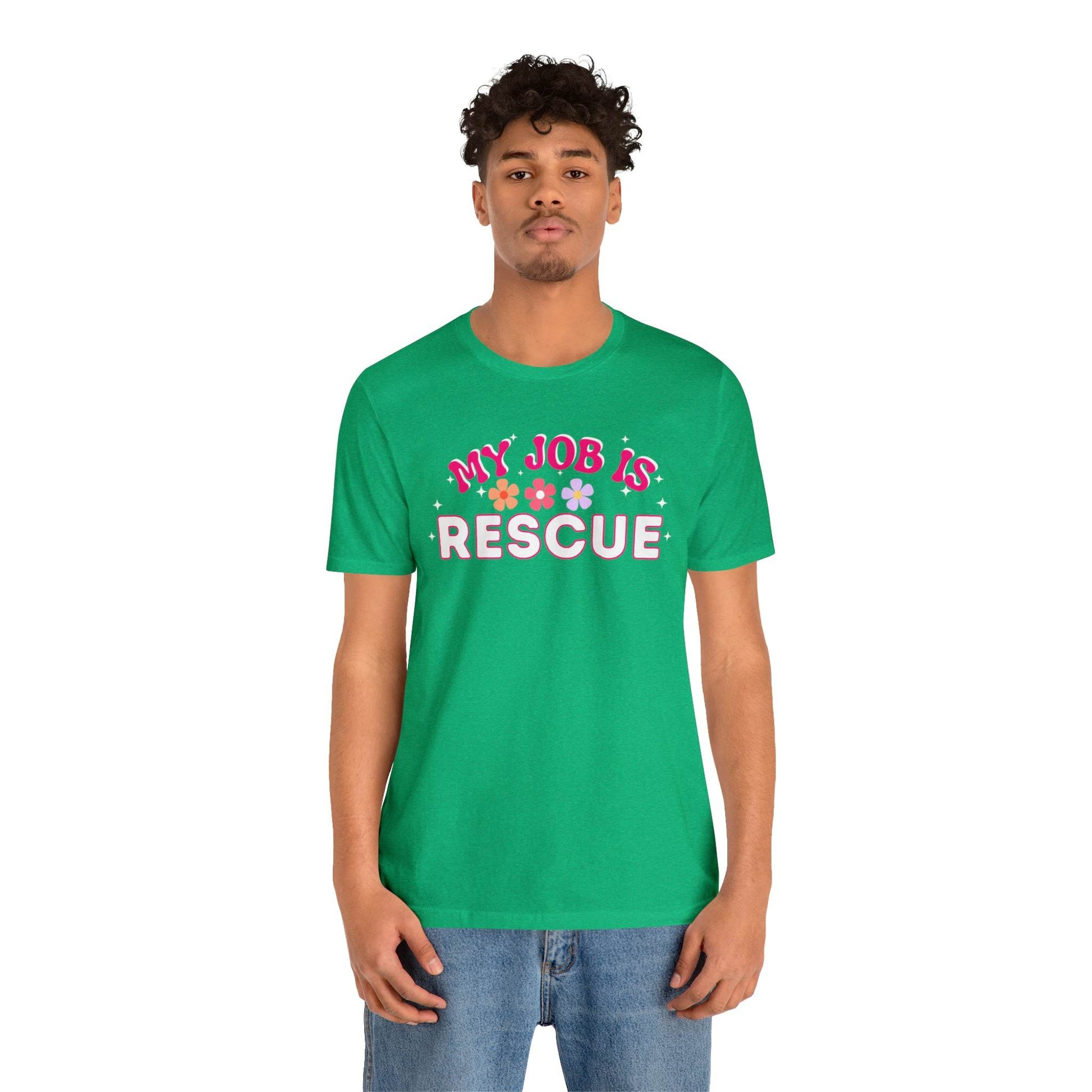 My Job is Rescue Shirt Firefighter Shirt Coast Guard Shirt Paramedic, Lifeguard, - Giftsmojo