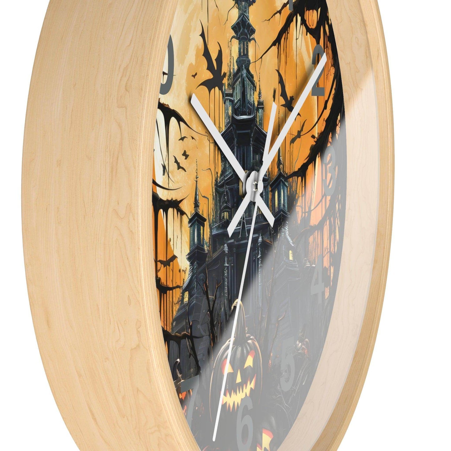 Halloween Ghost Wall Clock Halloween Wall Clocks Halloween Clock Fall Clock Halloween Decor - Giftsmojo