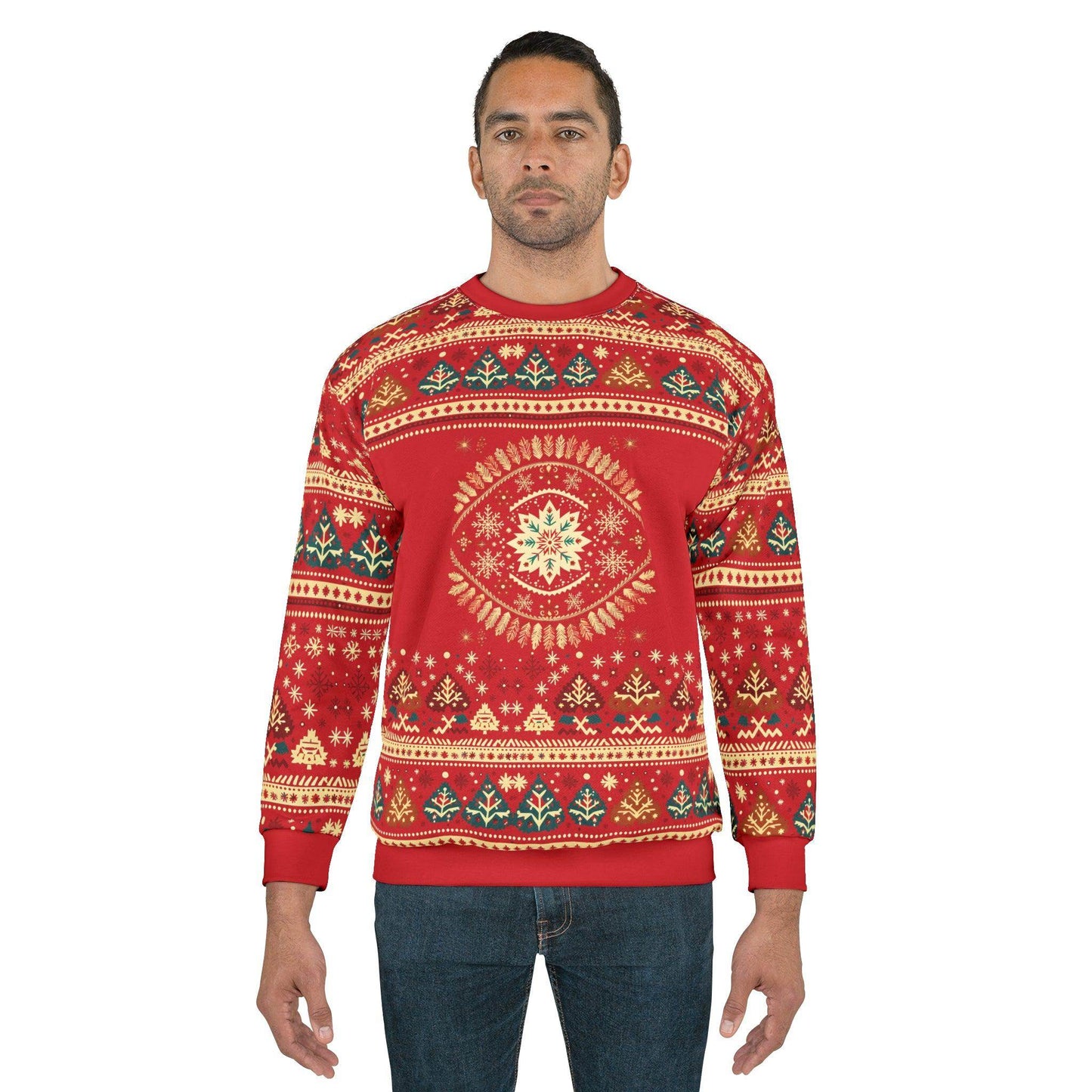 Ugly Christmas Sweater Green Christmas Sweatshirt Ugly Sweatshirt Full Ugly Christmas Shirt - Giftsmojo