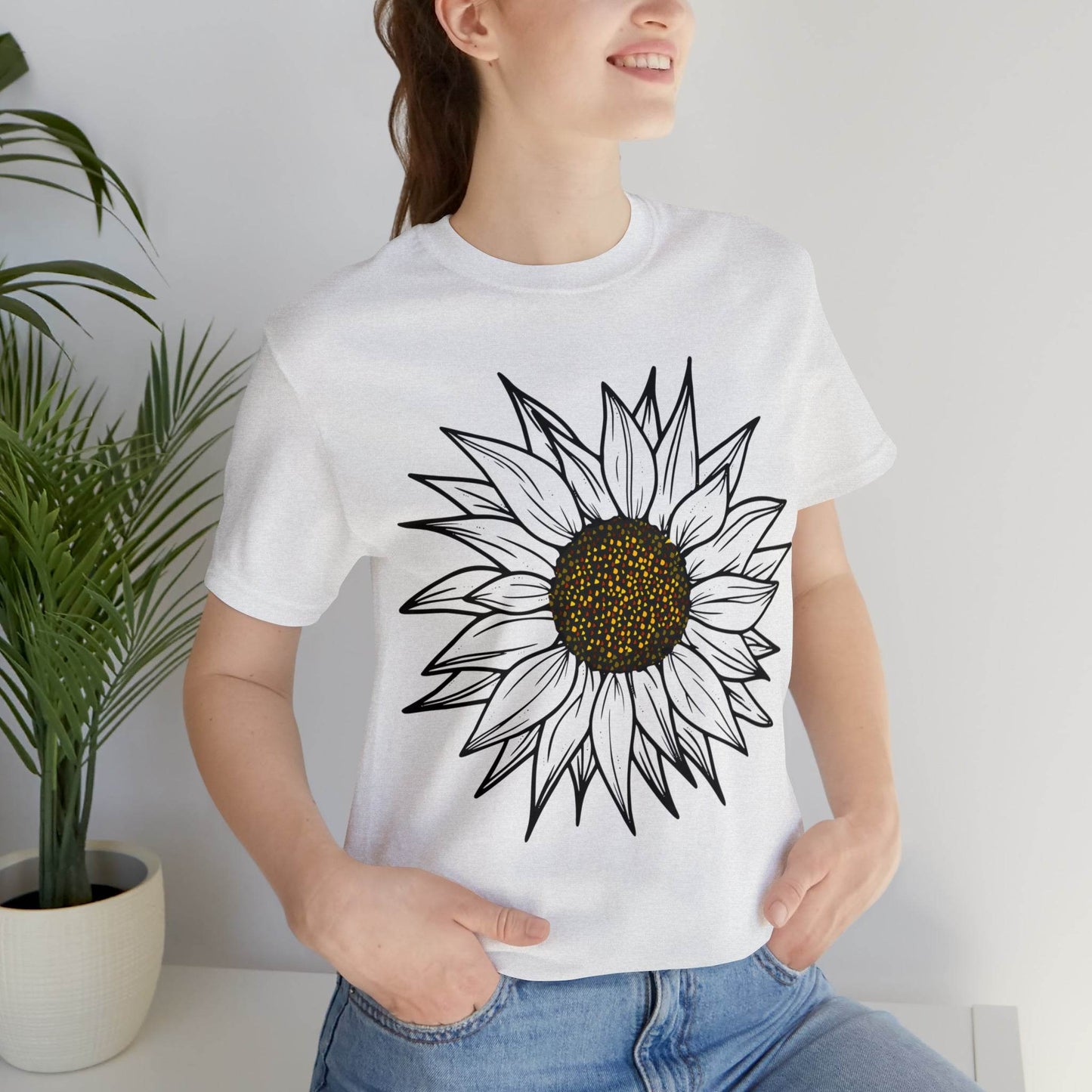 Sunflower Shirt, Floral Tee Shirt, Flower Shirt, Garden Shirt, Womens Fall Summer Shirt Sunshine Tee, Gift for Gardener, Nature love shirt - Giftsmojo