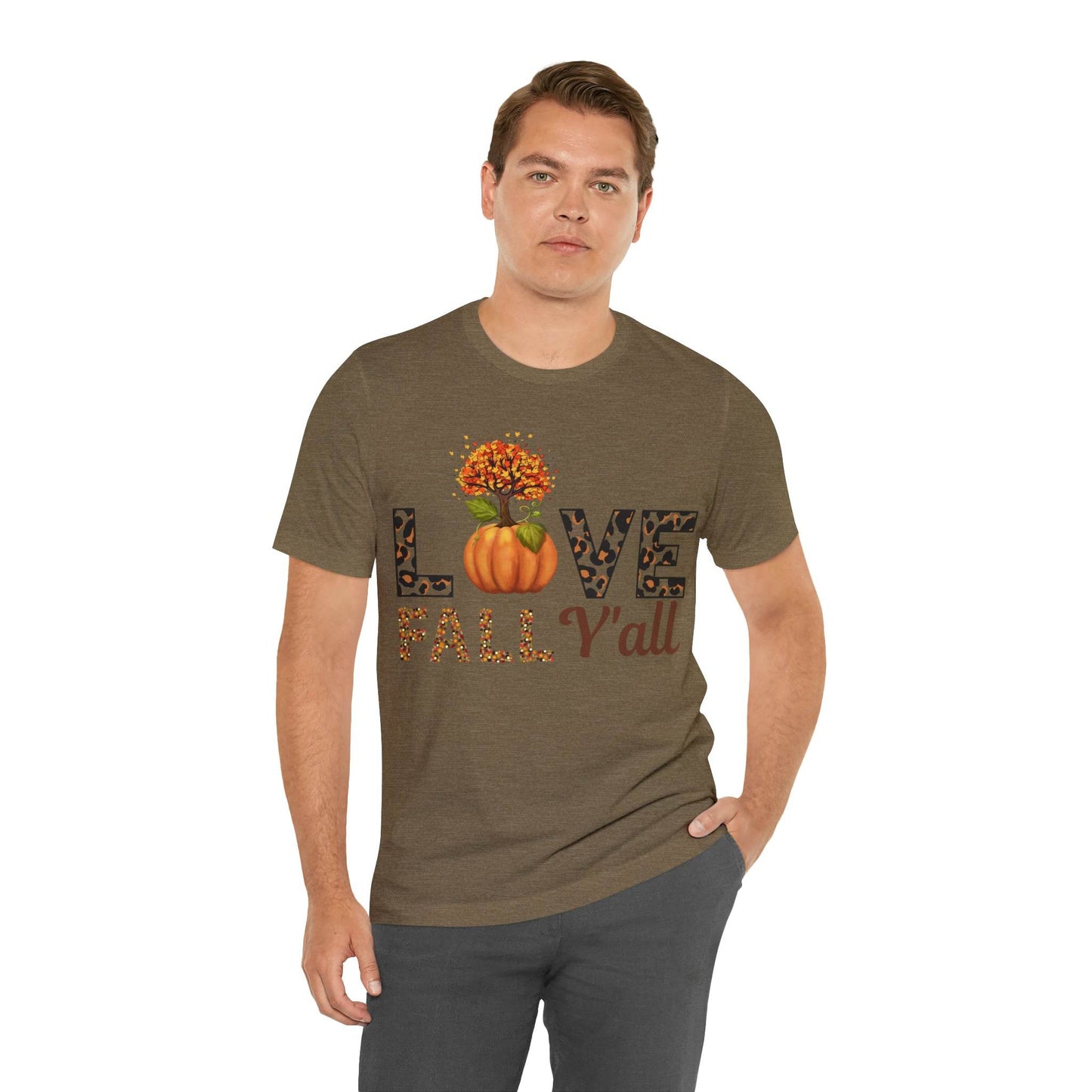 Leopard Print Love Fall Y'all shirt, Autumn Shirt, Fall shirt, Fall Gift - Giftsmojo
