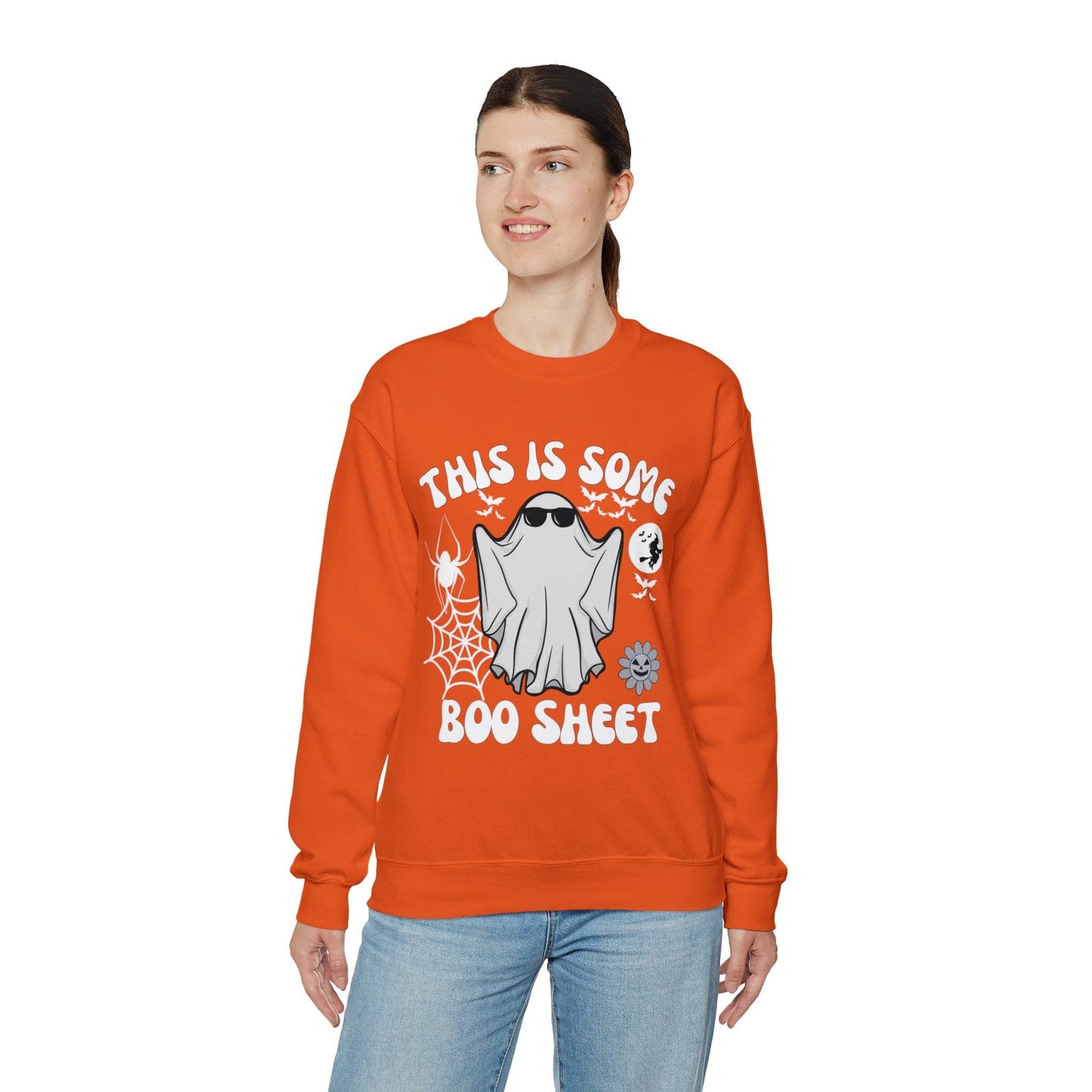 This Is Some Boo Sheet Ghost Sweatshirt Cute Ghost Sweatshirt Boo Ghost Sweatshirt Gift Shirt Funny Halloween Shirt Spooky Season Shirt - Giftsmojo