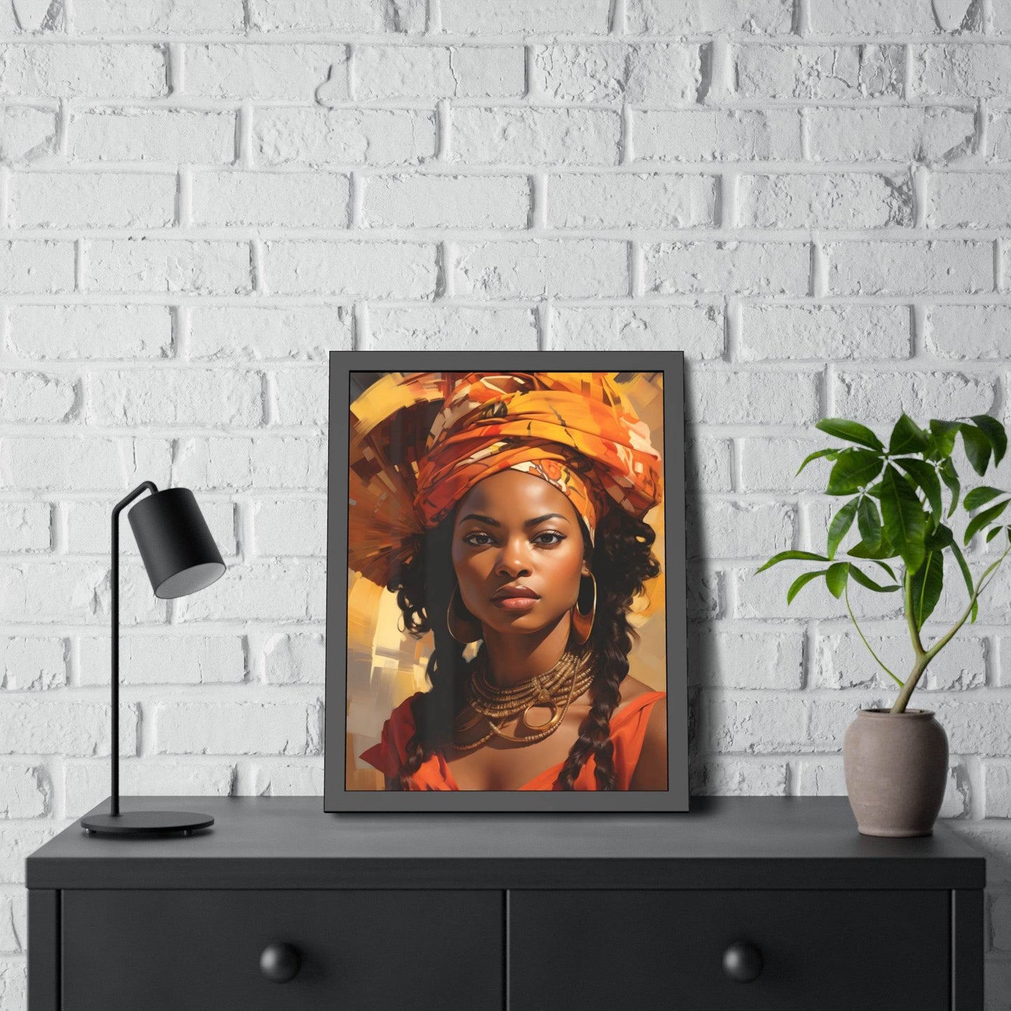African Woman Framed Paper Posters - Giftsmojo