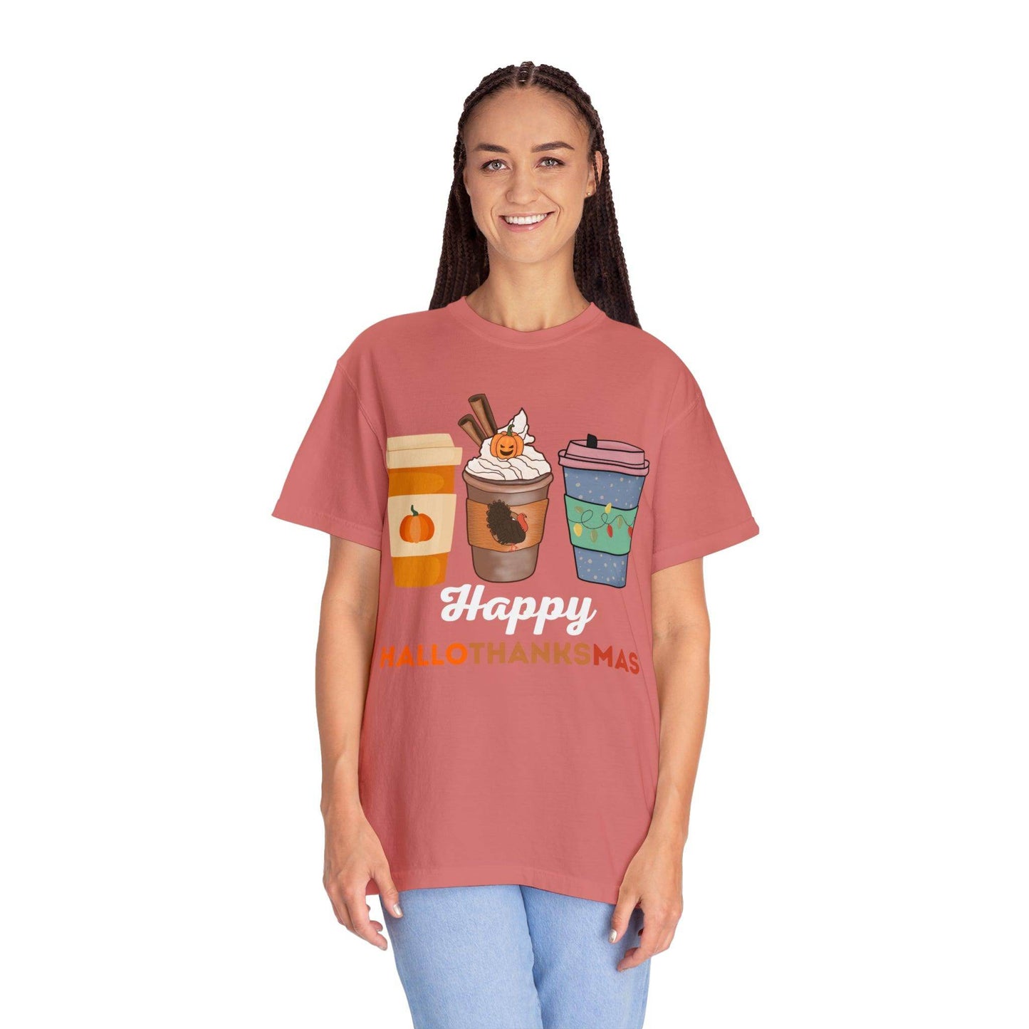 Happy HALLOTHANKSMAS Gift for Fall Halloween Thanksgiving Christmas Gift - Giftsmojo