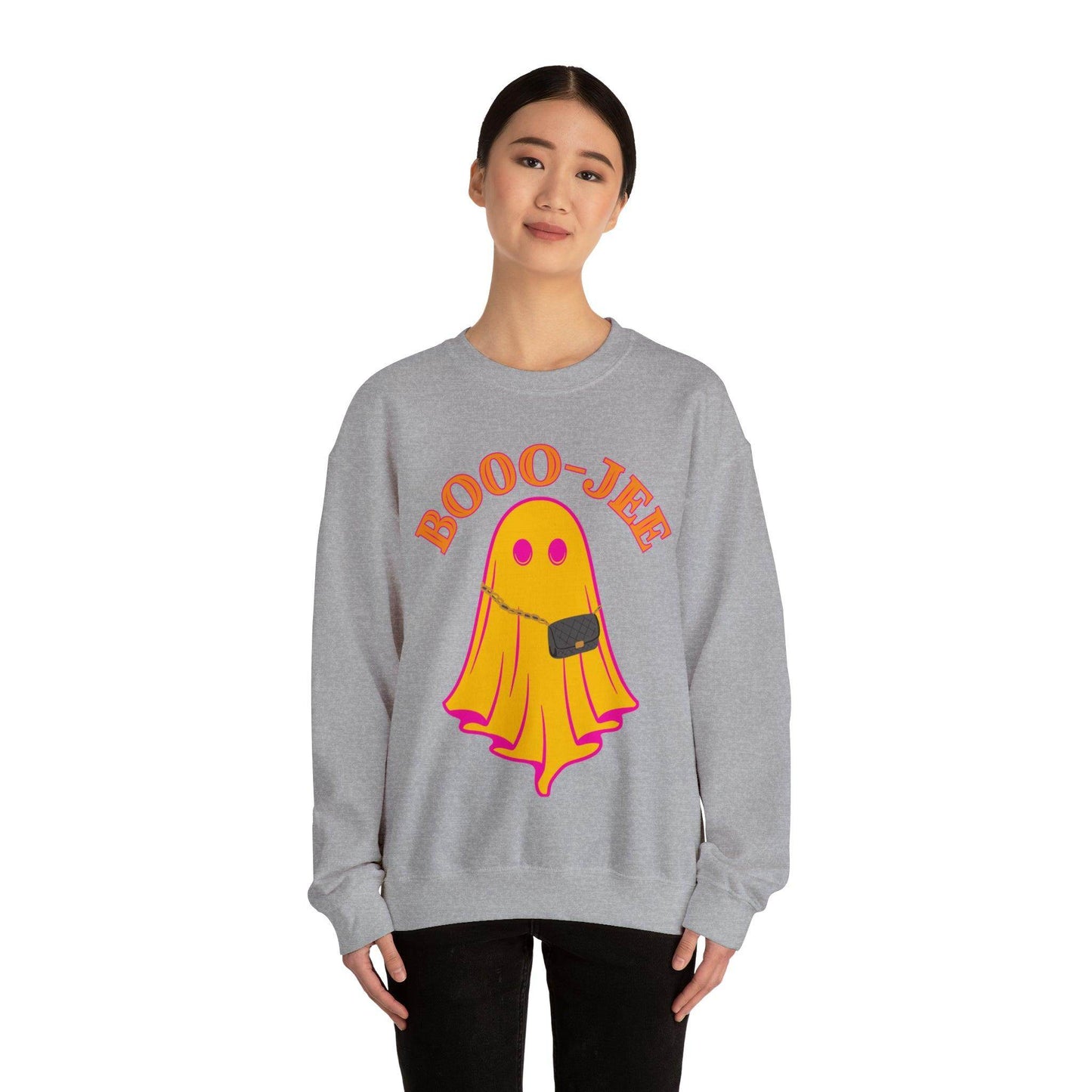 Booo-Jee Sweatshirt, Boo Halloween Sweatshirt, Spooky Ghost Sweatshirt, Boo Jee Shirt, Halloween Ghost Sweatshirt, Halloween Boo Shirt - Giftsmojo