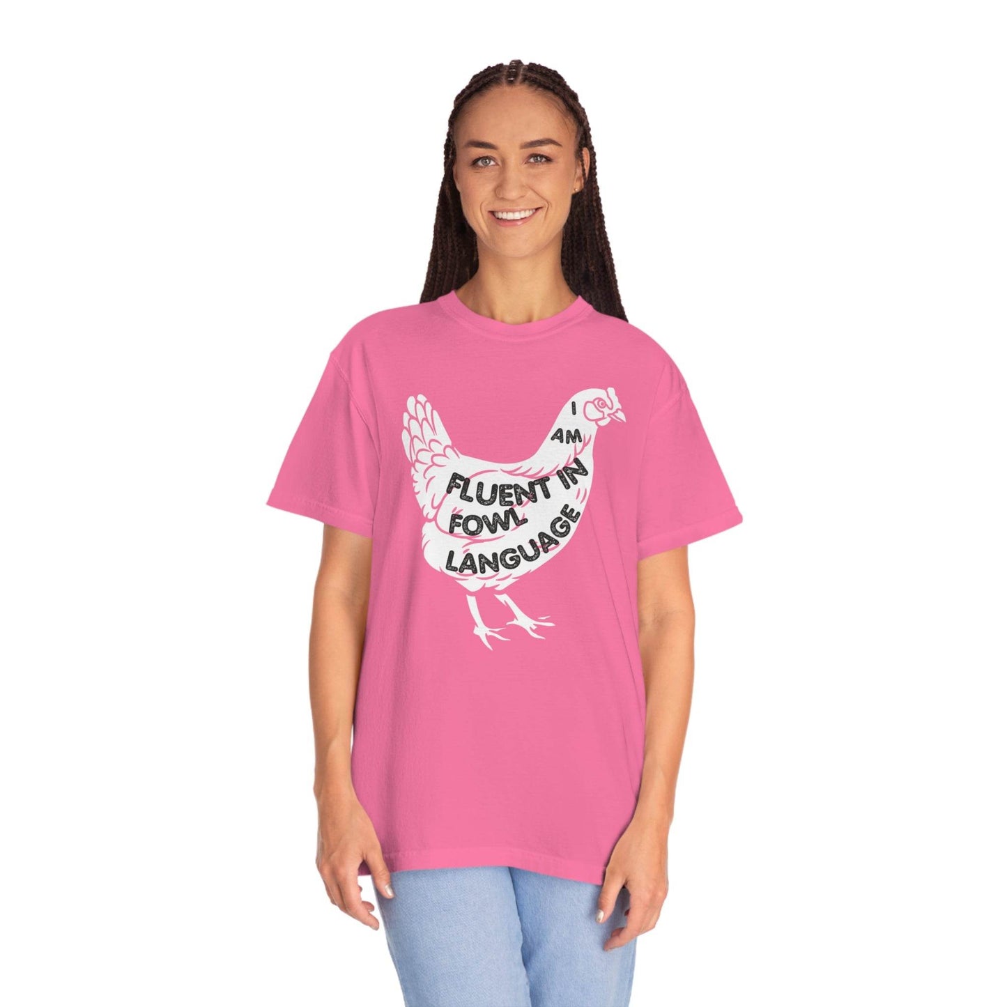 Chicken Shirt Chicken Tee Chicken Owner Gift -Fluent in Fowl Language Gift For Chicken Lover gift - Giftsmojo