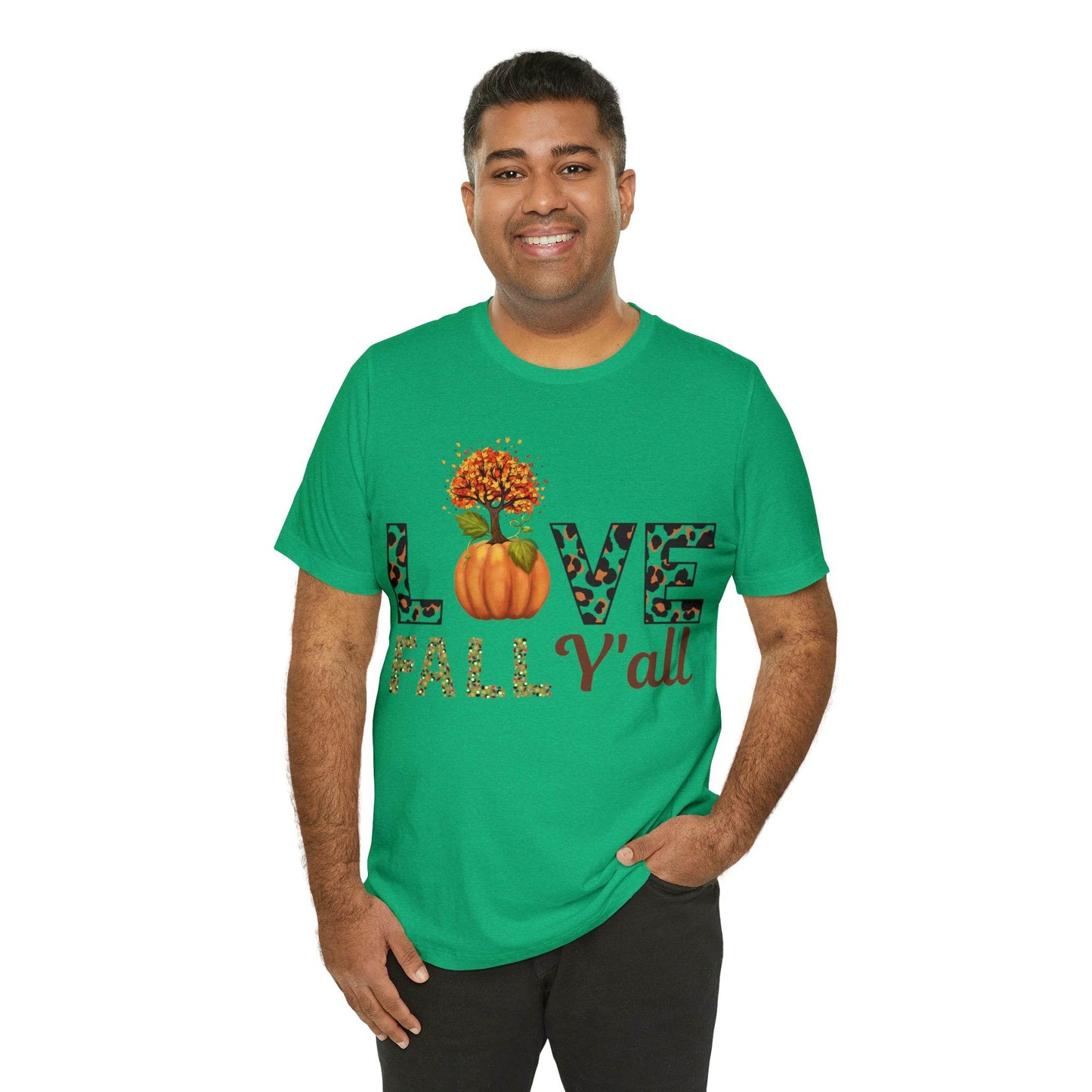 Leopard Print Love Fall Y'all shirt, Autumn Shirt, Fall shirt, Fall Gift - Giftsmojo