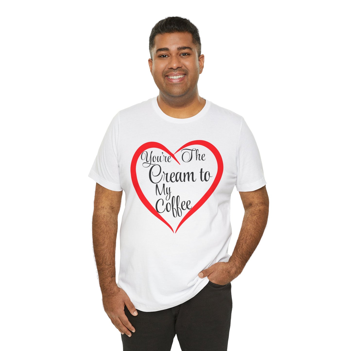 Funny Couple Tee - Unisex Jersey Short Sleeve Tee - Cream to my Coffee