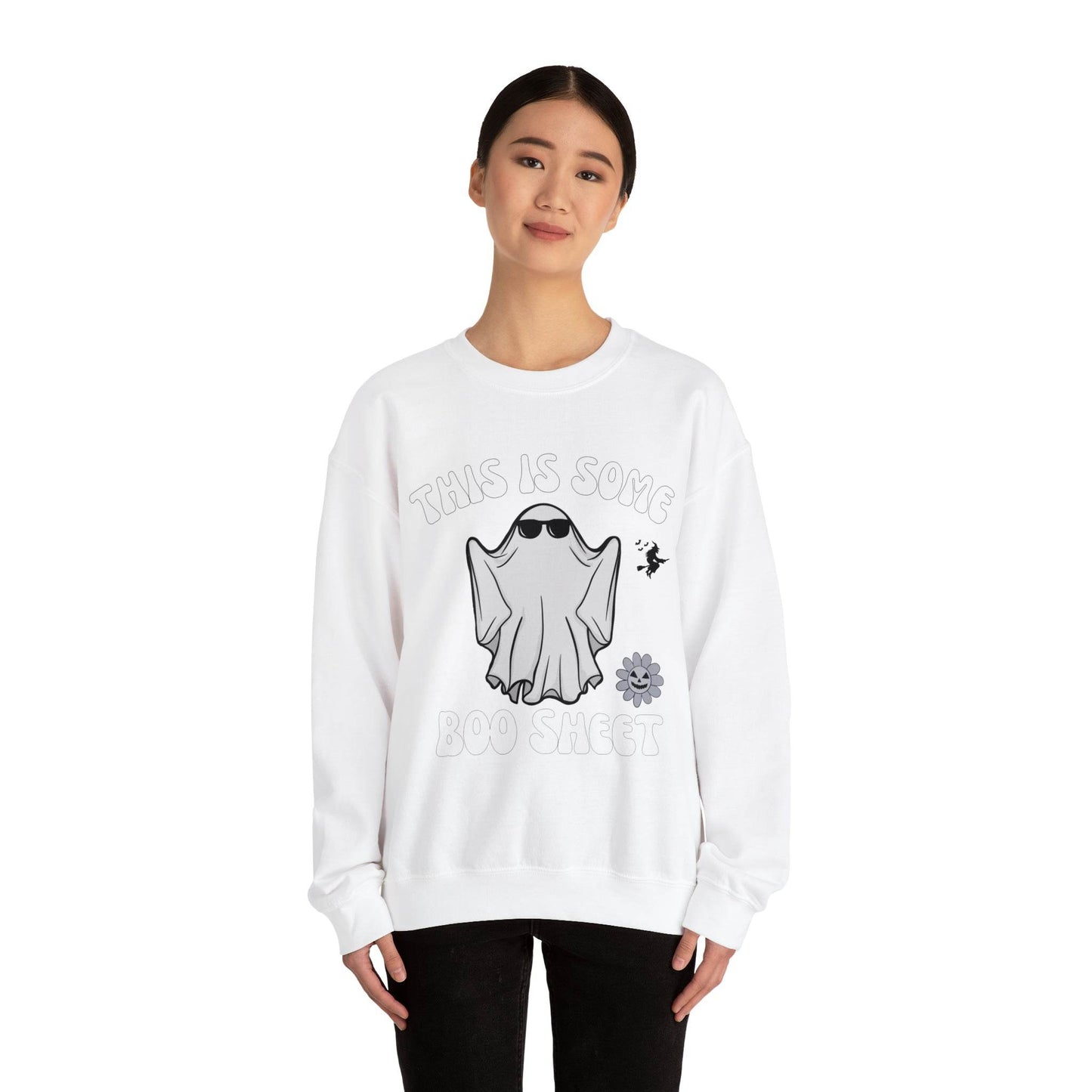This Is Some Boo Sheet Ghost Sweatshirt Cute Ghost Sweatshirt Boo Ghost Sweatshirt Gift Shirt Funny Halloween Shirt Spooky Season Shirt - Giftsmojo