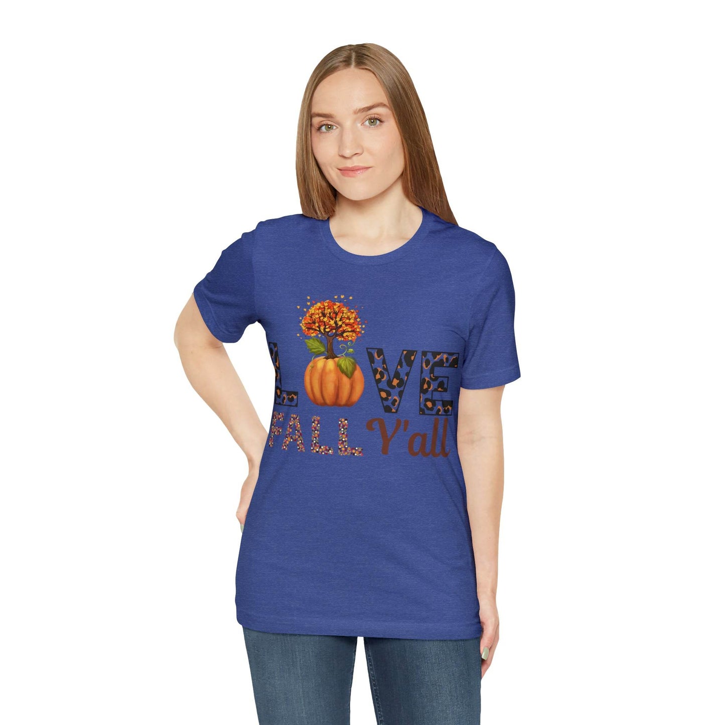 Leopard Print Love Fall Y'all shirt, Autumn Shirt, Fall shirt, Fall Gift - Giftsmojo