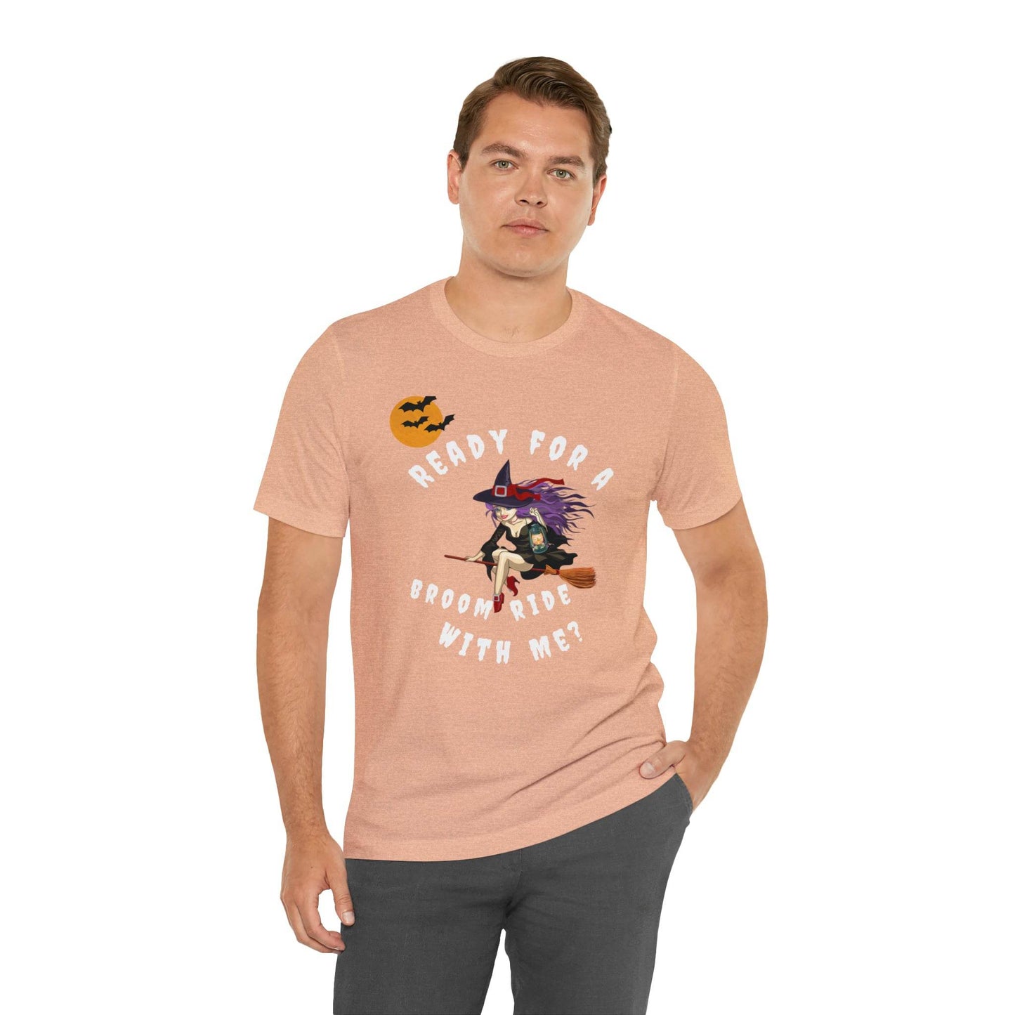 Ready for a Broom Ride with Me Halloween shirt, Witch shirt, Halloween tshirt, Halloween outfit, Work Halloween Costume - Giftsmojo
