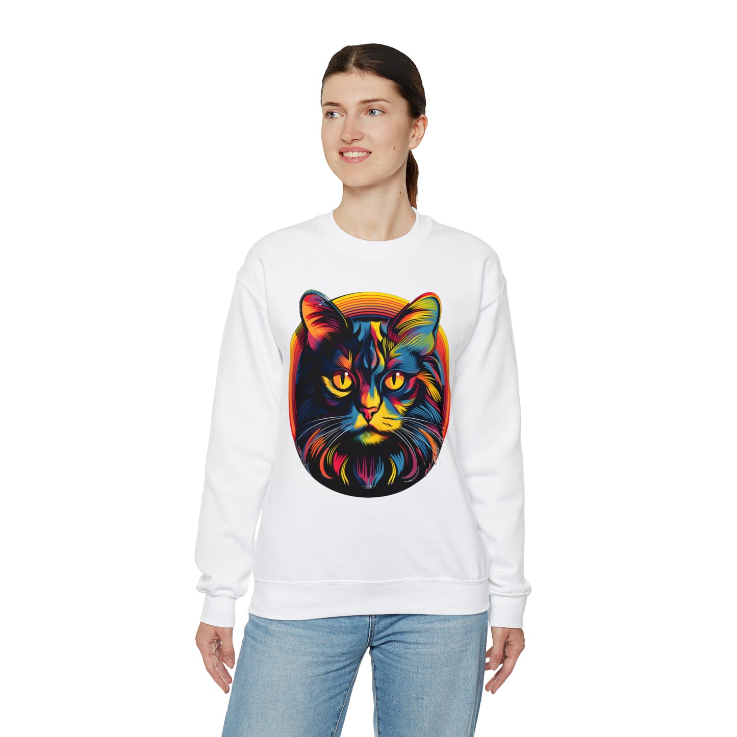 Vintage Cat Lover Sweater Retro Cat Sweatshirt Animal Lover Gift Cat Mom Gift Cat Lover Gift Cat Mom Sweatshirt Cat Crewneck Sweatshirt