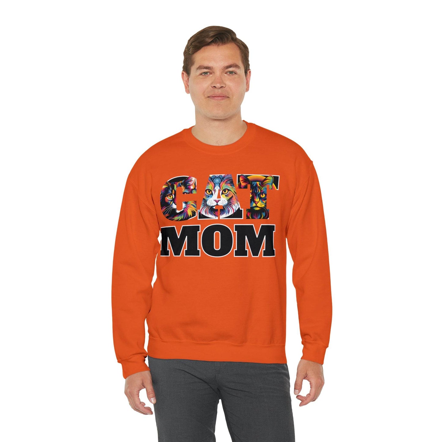 Cat Mom Sweatshirt Cat Sweatshirt Cat Crewneck Sweatshirt Cat Mom Gift Cat Lover Gift Cat Mama Shirt Cat Lover Sweater Animal Lover Gift - Giftsmojo