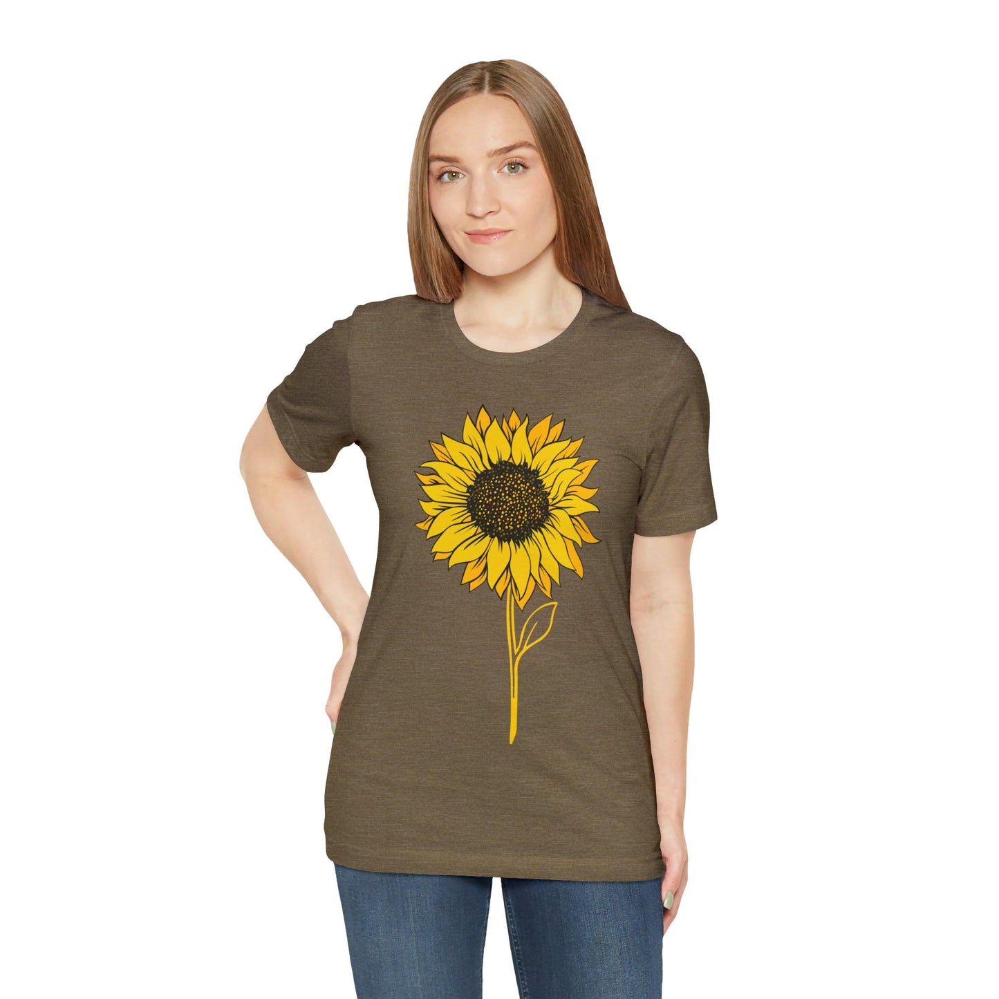 Sunflower Shirt, Floral Tee Shirt, Flower Shirt, Garden Shirt, Womens Fall Summer Shirt Sunshine Tee, Gift for Gardener, Nature love T shirt