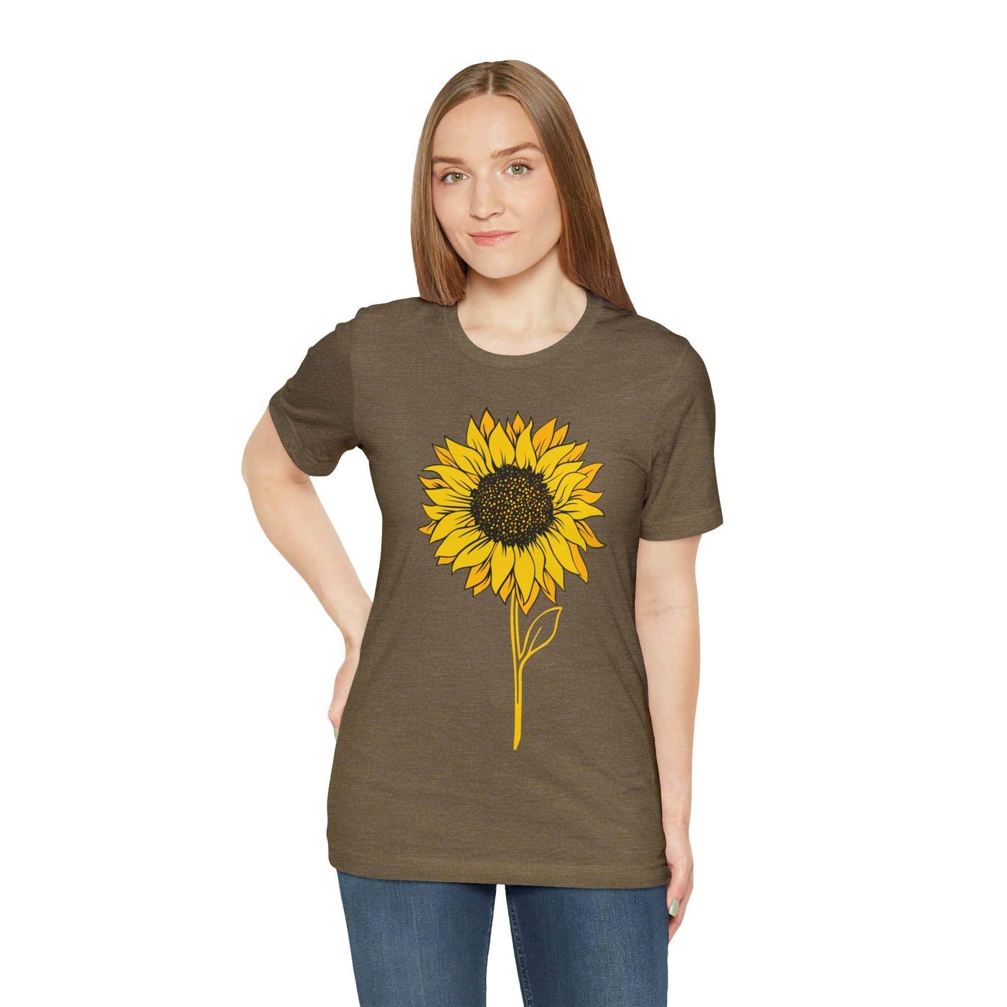 Sunflower Shirt, Floral Tee Shirt, Flower Shirt, Garden Shirt, Womens Fall Summer Shirt Sunshine Tee, Gift for Gardener, Nature love T shirt - Giftsmojo