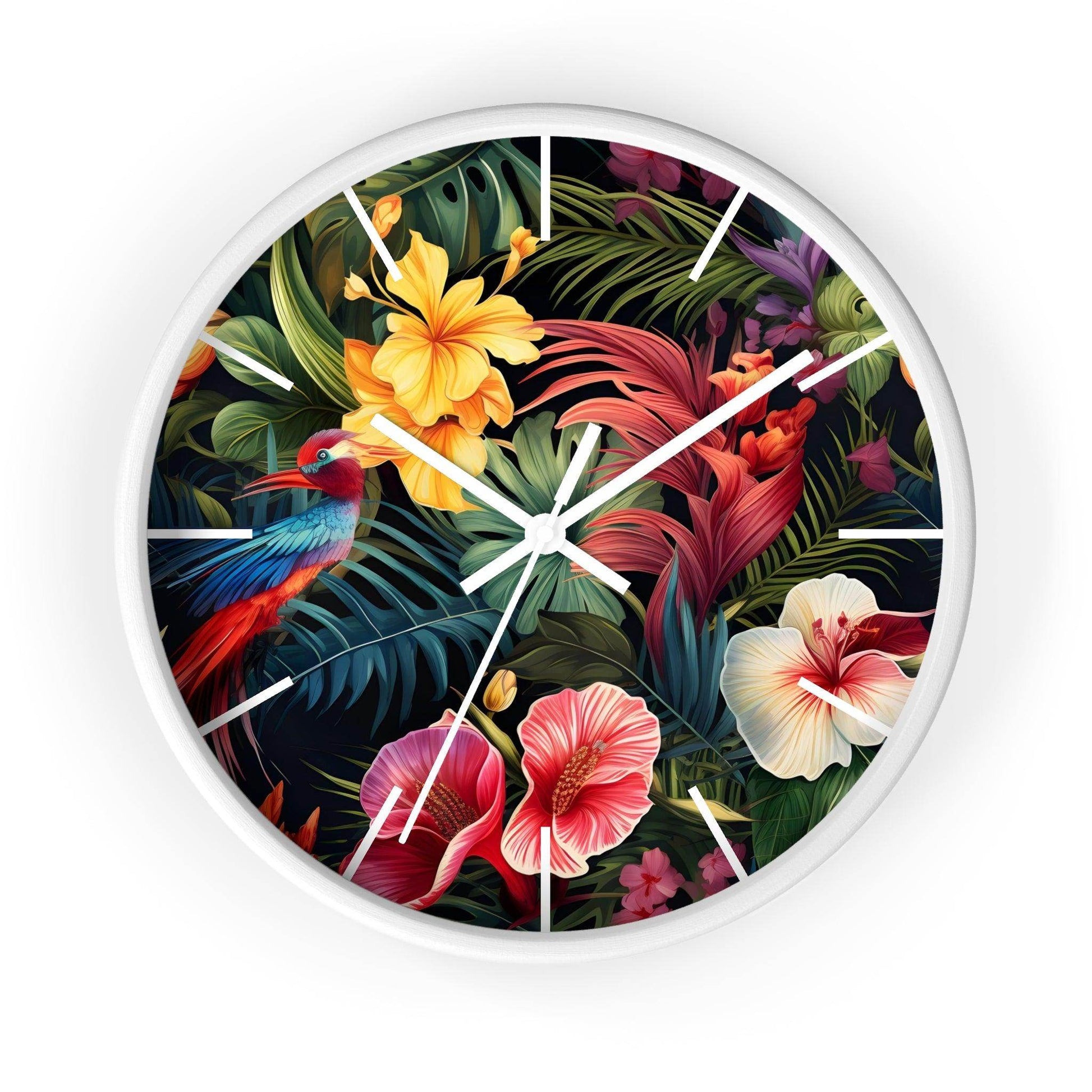 Wild Flower Wall Clock Flower Wall Clocks Home Clock Spring Clock Floral Clock Home Decor - Giftsmojo