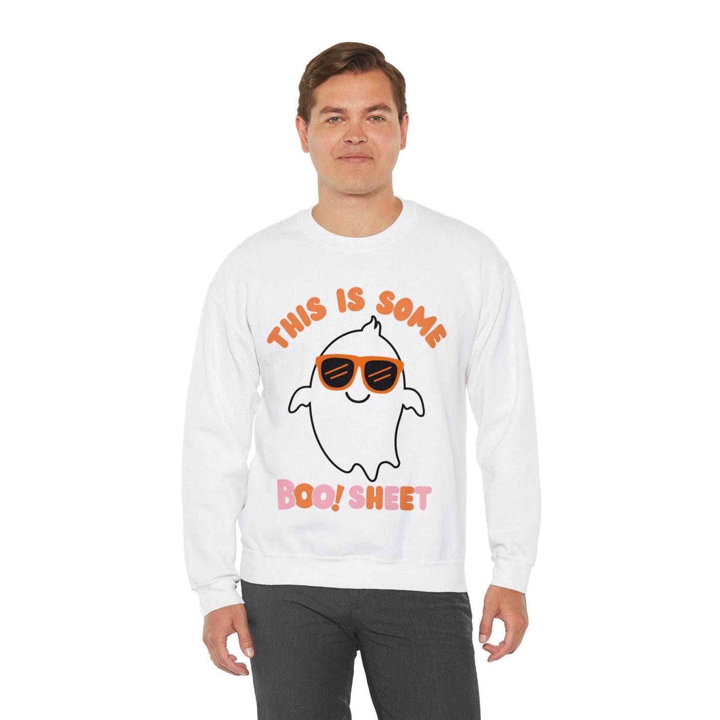 This Is Some Boo Sheet Ghost Sweatshirt Cute Ghost Sweatshirt Boo Ghost Sweatshirt Gift Shirt Funny Halloween Shirt Spooky Season Shirt - Giftsmojo