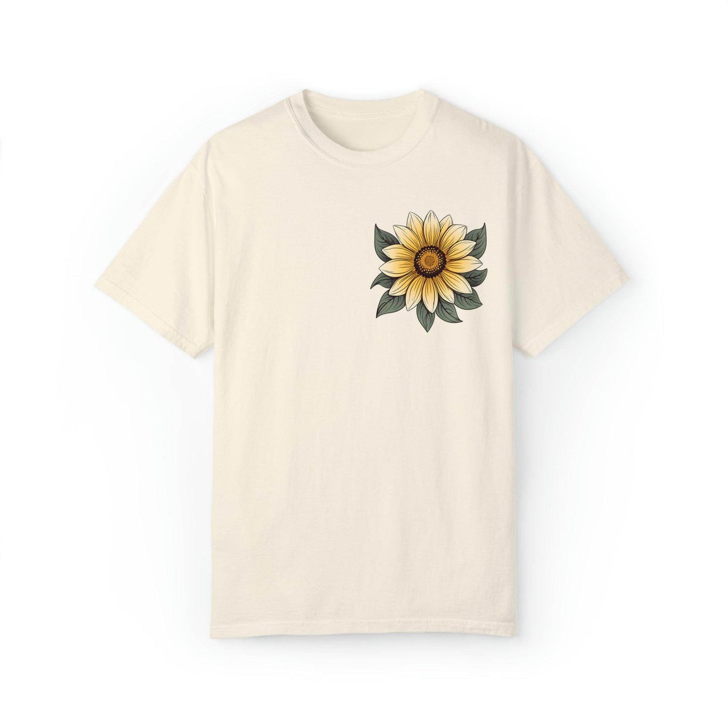 Sunflower Shirt Women Flower Shirt Aesthetic, Floral Graphic Tee Floral Shirt Flower T-shirt, Wild Flower Shirt Gift For Her Wildflower T-shirt - Giftsmojo