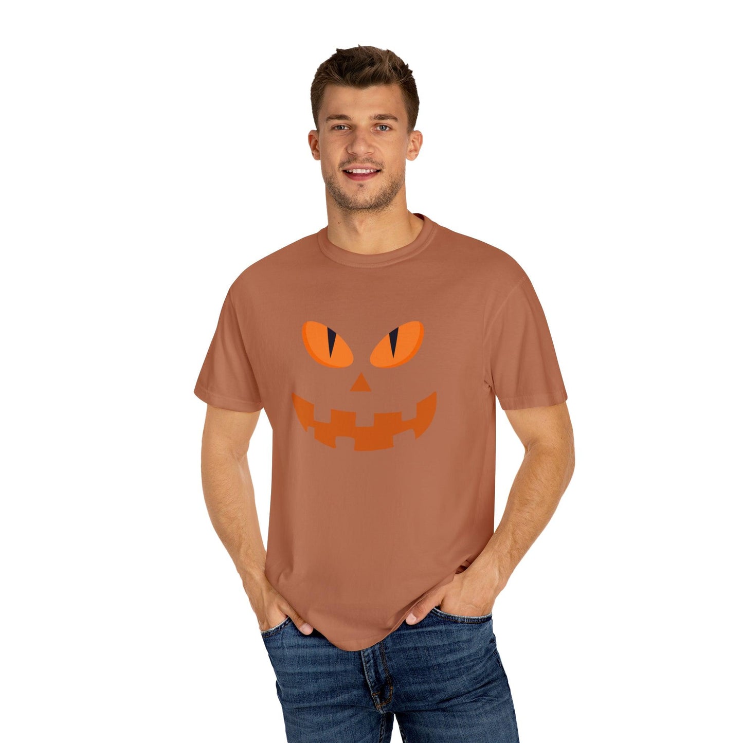 Cute Pumpkin Face Shirt Retro Halloween Tshirt, Vintage Shirt Halloween Shirt Pumpkin Face Halloween Costume Comfort Colors - Giftsmojo