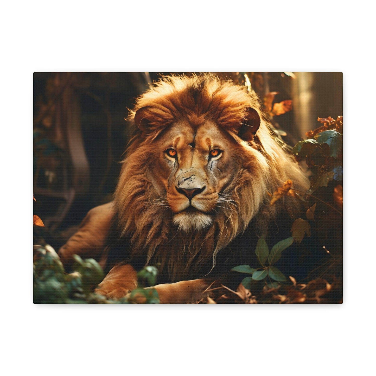 Lion In Nature Art Canvas Gallery Wraps Lion Print Large Canvas Art Animal Wall Art minimalist Wall Art Lover Gift - Giftsmojo