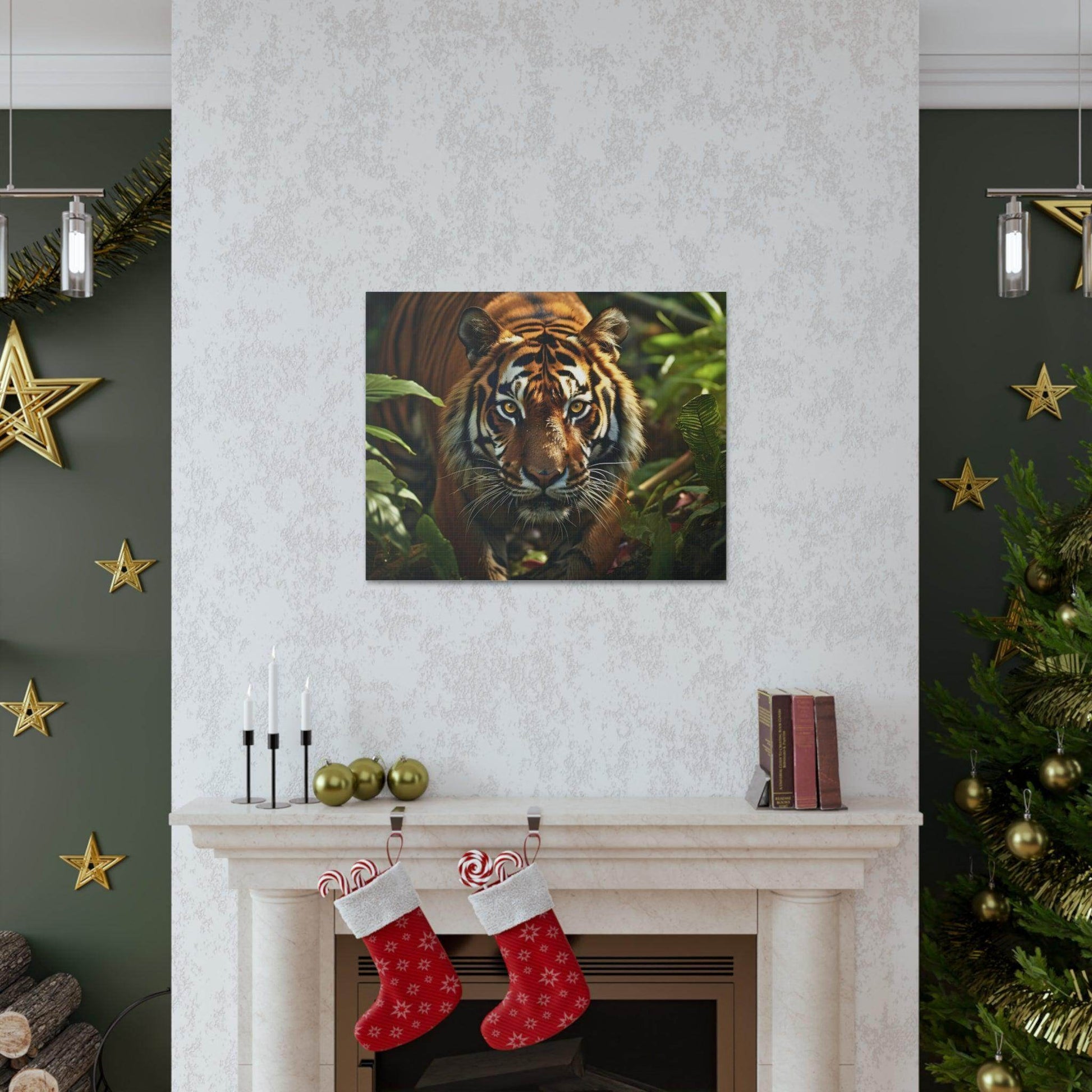 Tiger In Nature Art Canvas Gallery Wraps Tiger Print Large Canvas Art Animal Wall Art minimalist Wall Art Lover Gift - Giftsmojo