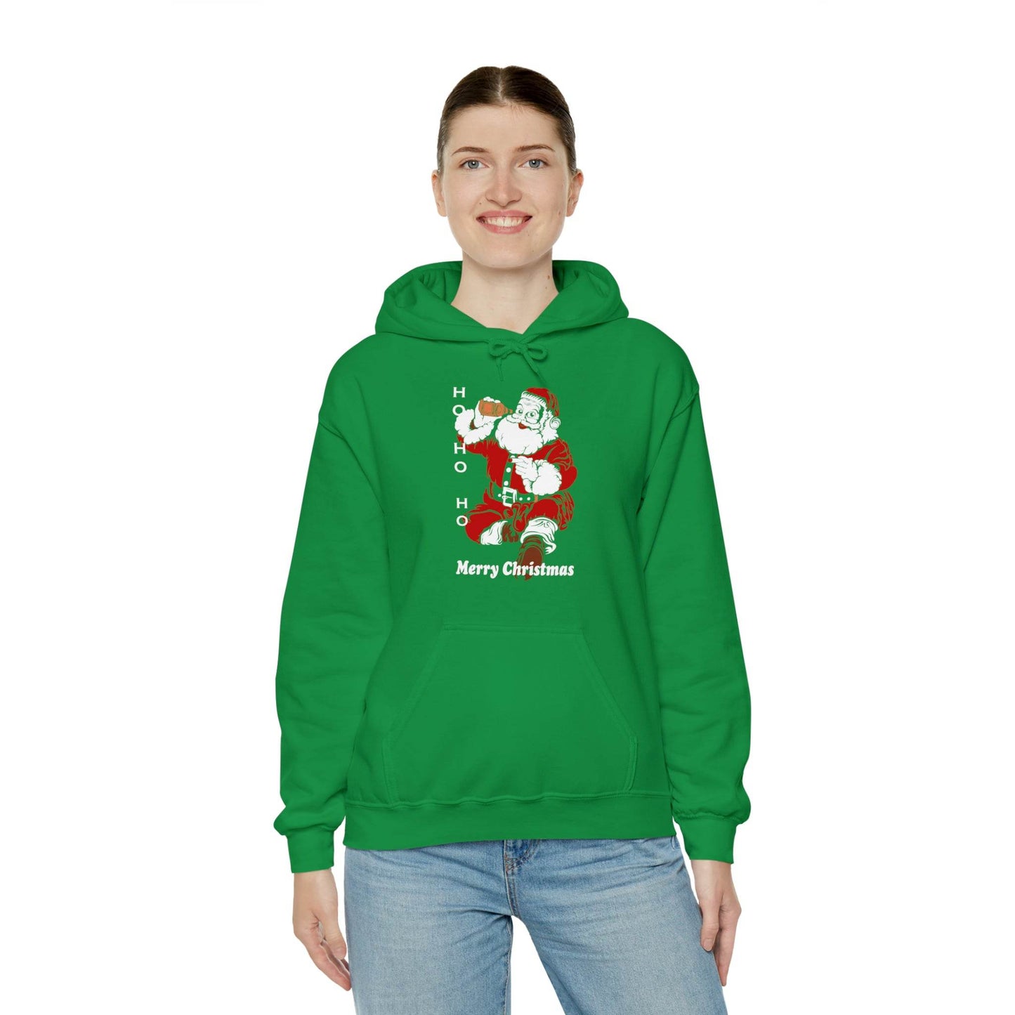 Ho HO Ho Merry Christmas Unisex Heavy Blend Hooded Sweatshirt Christmas Shirt Hoodie - Giftsmojo